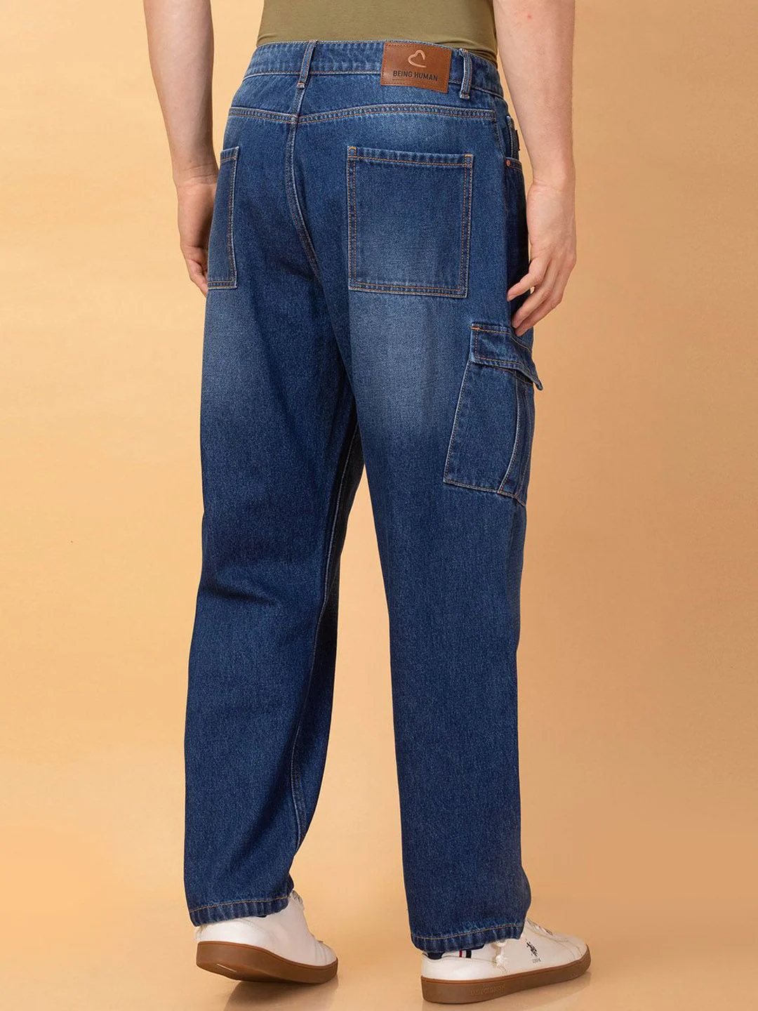 Being Human Men Low Distress Light Fade Jeans - Image 3