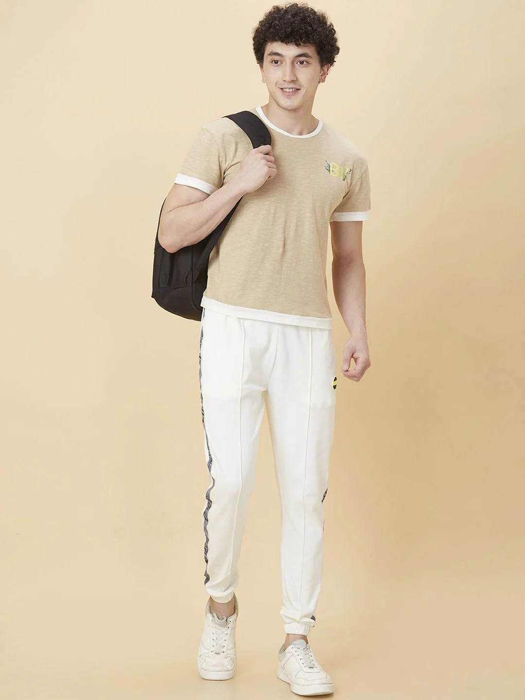 Being Human Men Mid Rise Drawstring Closure Joggers Track Pants - Image 4