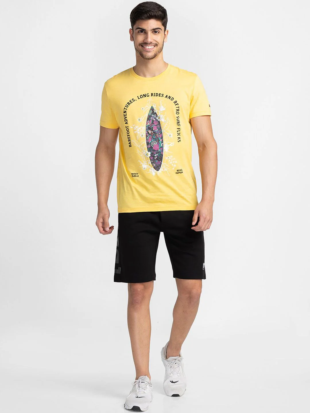 Being Human Men Mid-Rise Regular Fit Sports Shorts - Image 4