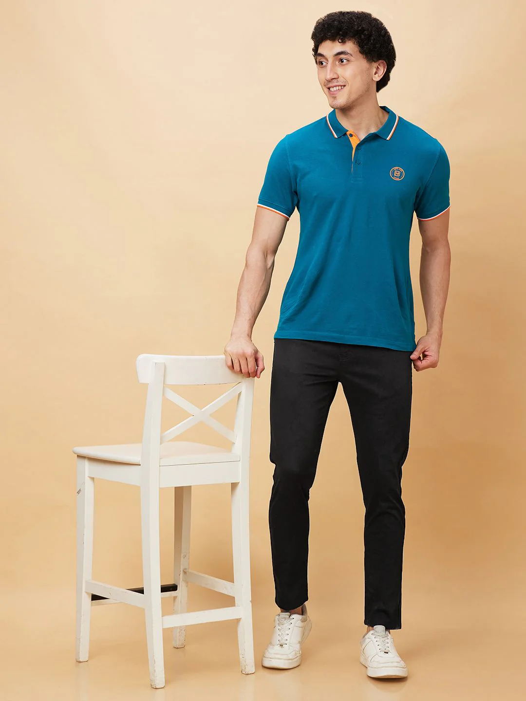 Being Human Men Mid Rise Solid Cropped Fit Chinos Trousers - Image 5