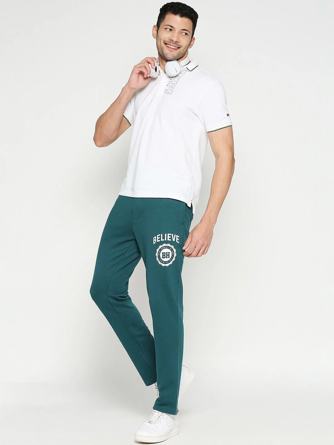 Being Human Men Mid-Rise Pure Cotton Track Pants - Image 4