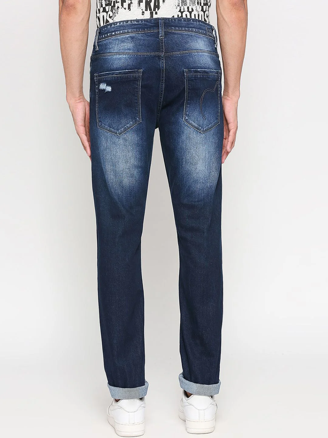 Being Human Men Mildly Distressed Heavy Fade Slim Fit Jeans - Image 5