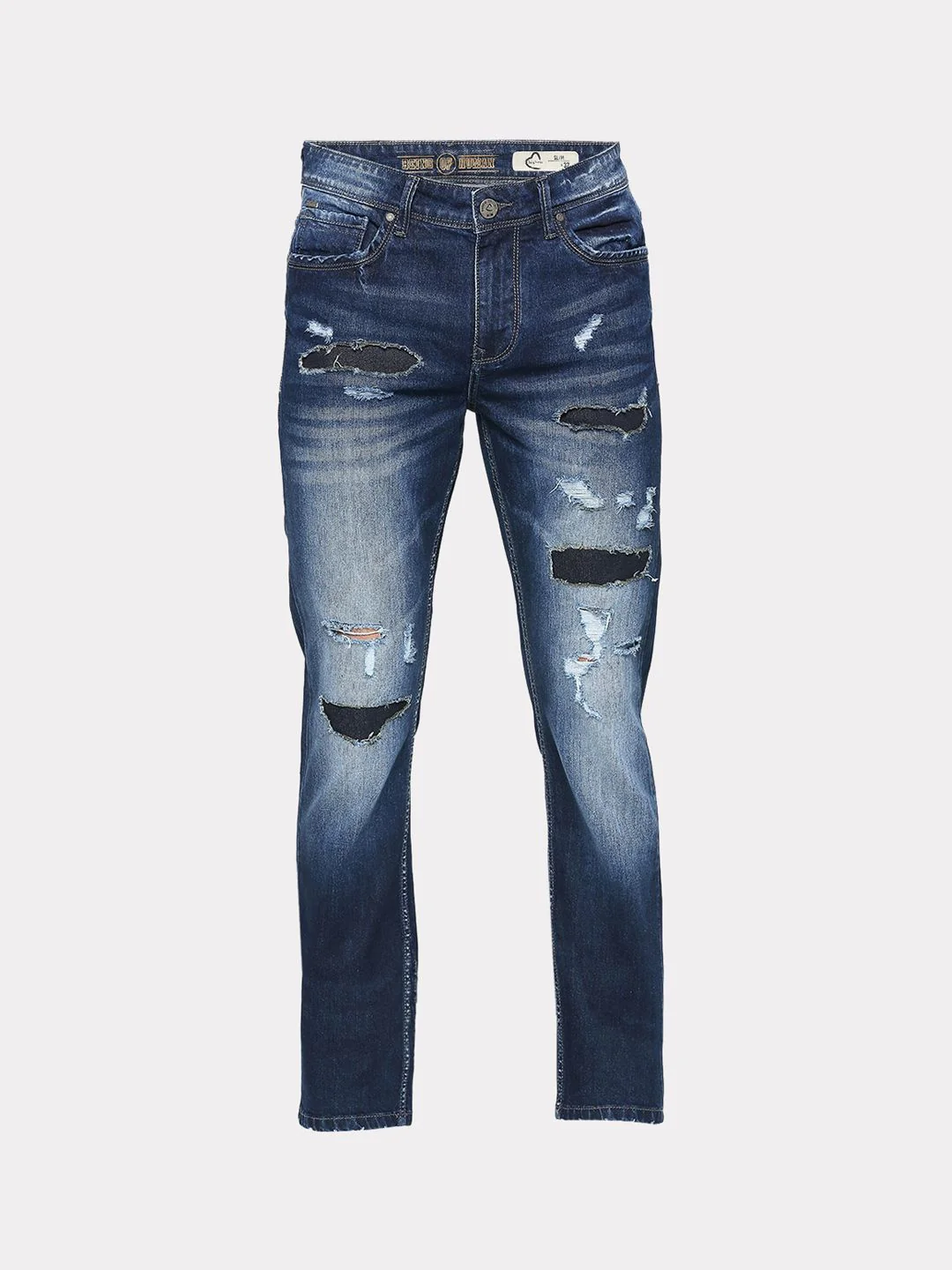 Being Human Men Mildly Distressed Heavy Fade Slim Fit Jeans - Image 7