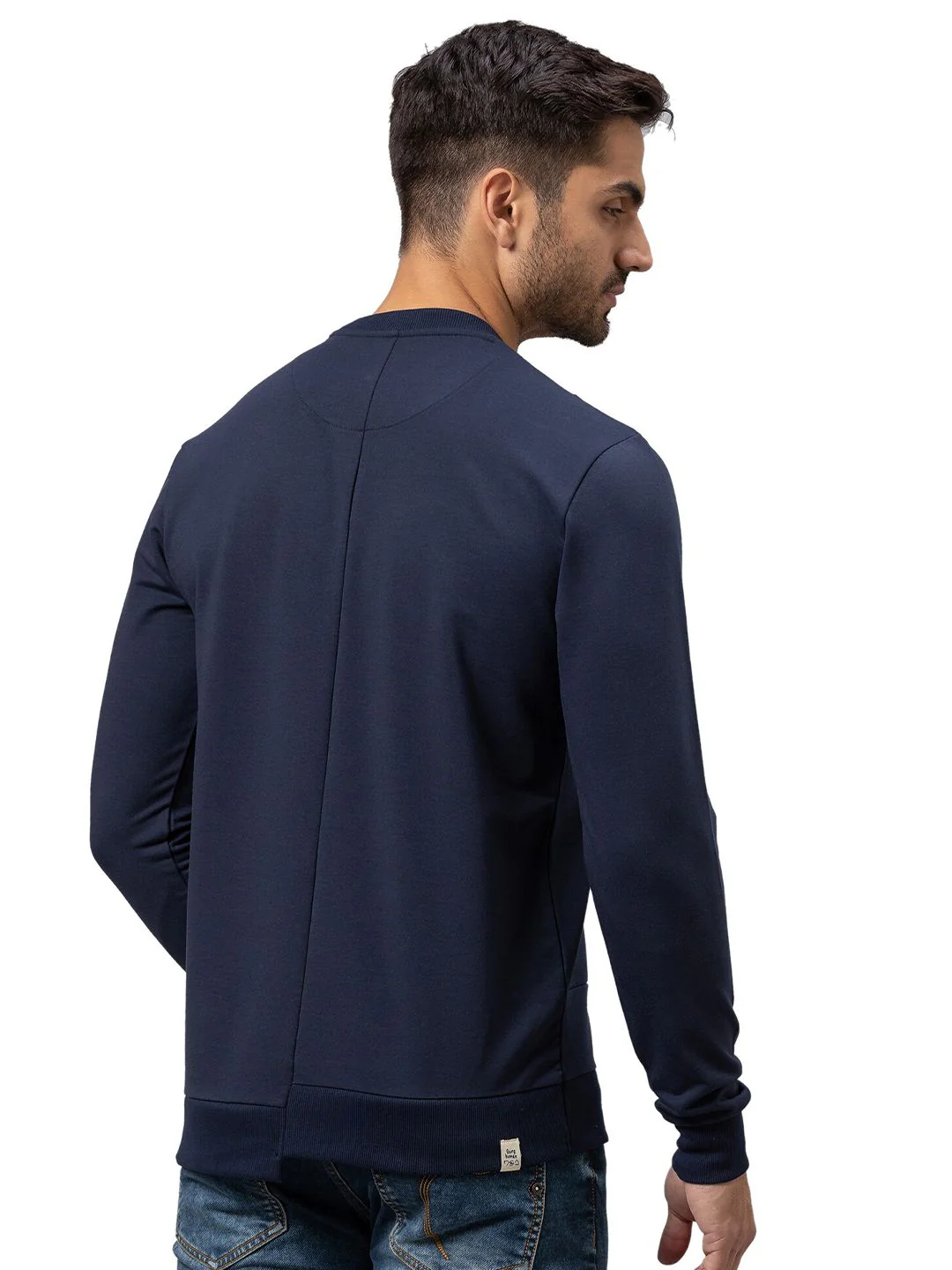 Being Human Men Navy Blue Cotton Sweatshirt - Image 5