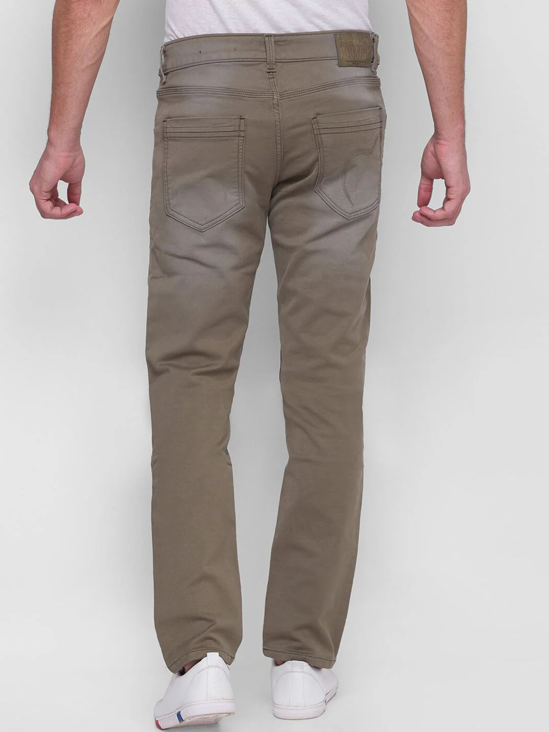 Being Human Men Olive Green Regular Fit Light Fade Jeans - Image 3