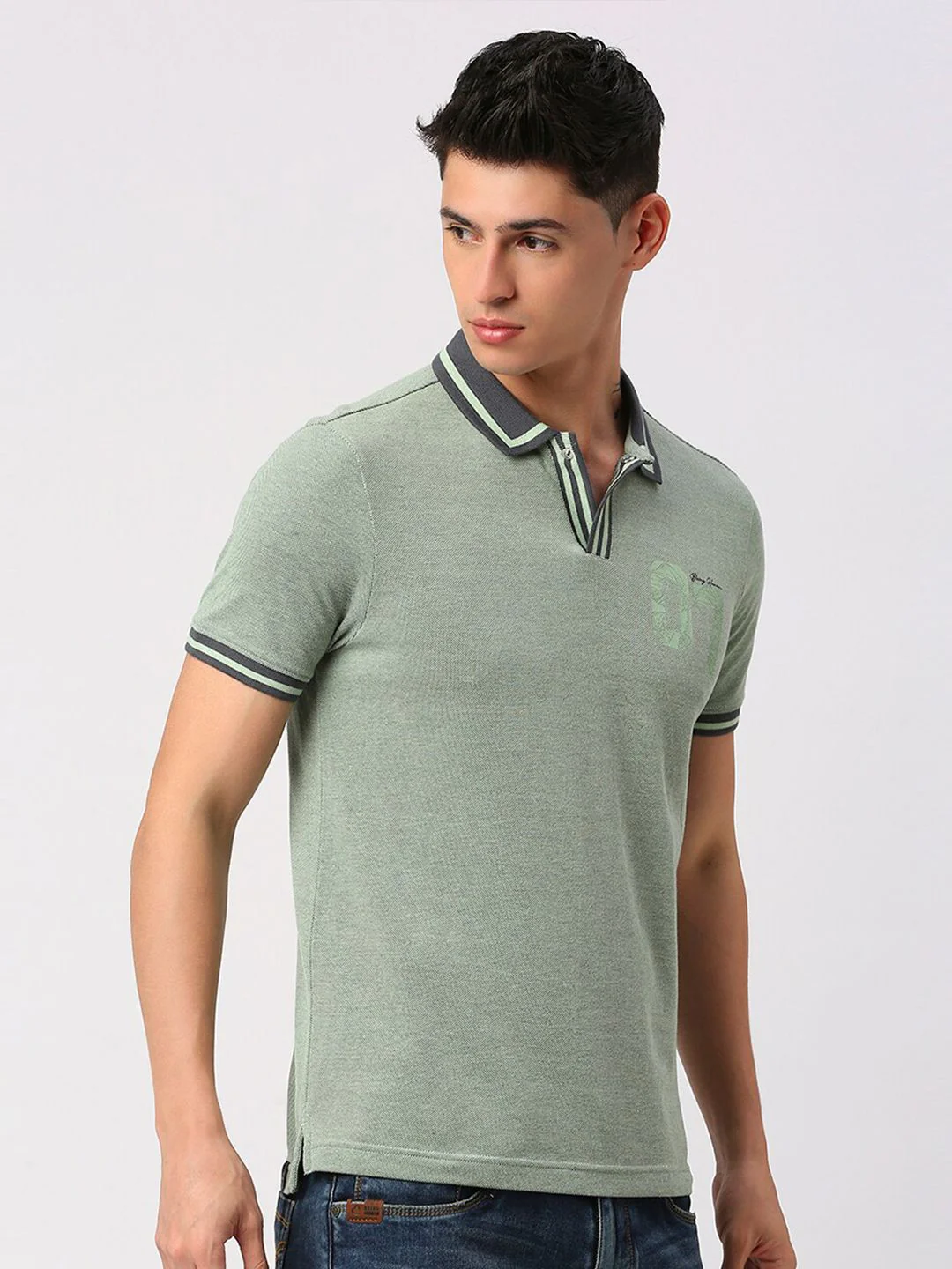 Being Human Men Polo Collar Solid T-shirt - Image 3