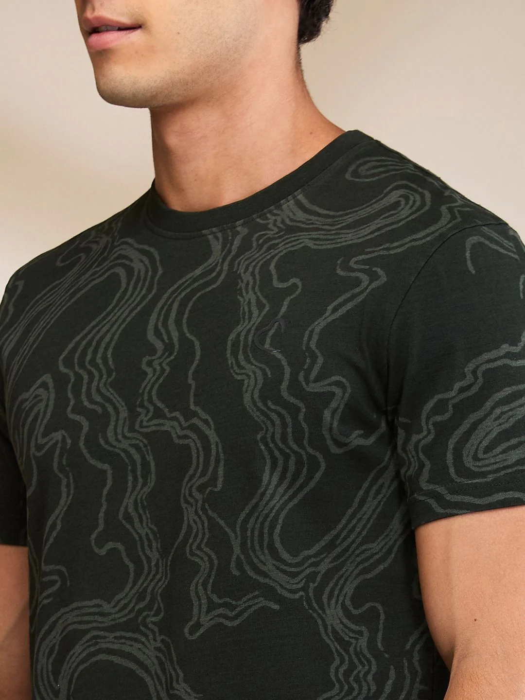 Being Human Printed Round Neck Raw Edge T-shirt - Image 5