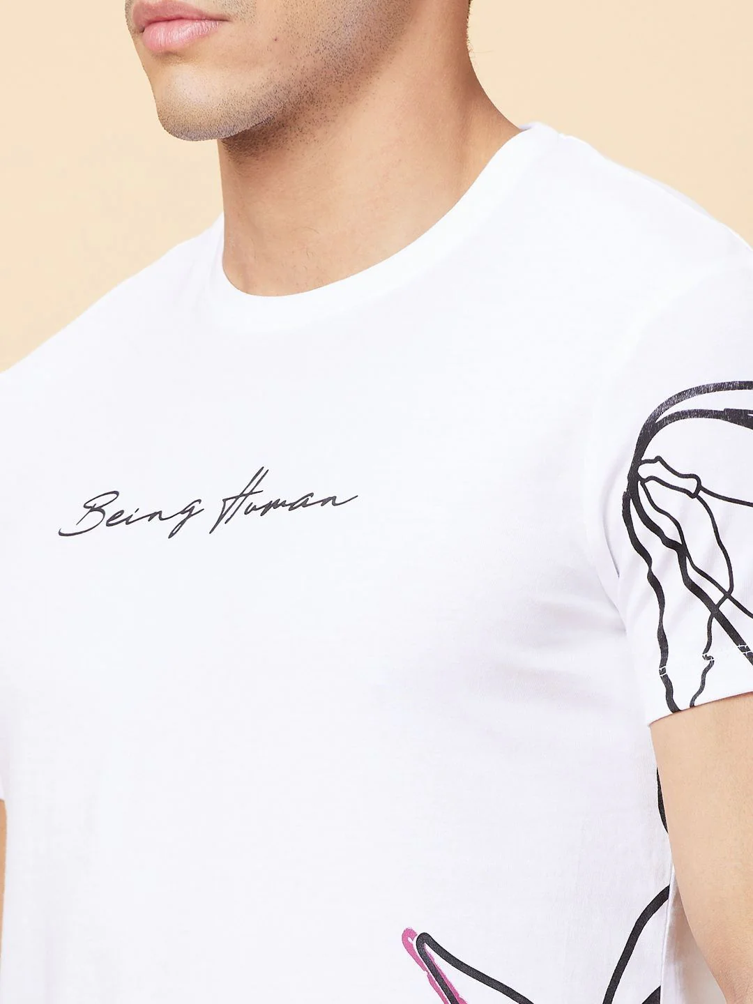 Being Human Men Printed Pure Cotton T-shirt - Image 6