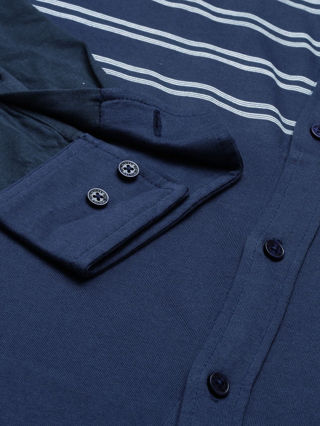 Being Human Men Pure Cotton Slim Fit Colourblocked Casual Shirt - Image 3