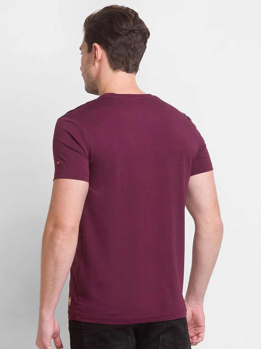 Being Human Men Purple Printed Cotton T-shirt - Image 5