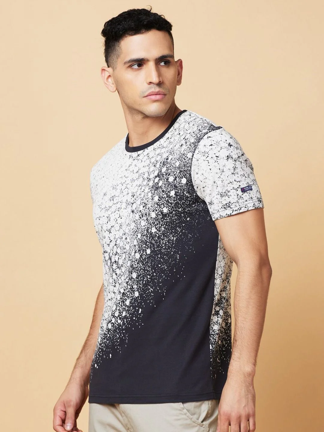Being Human Men Raw Edge Slim Fit Pure Cotton T-shirt - Image 2