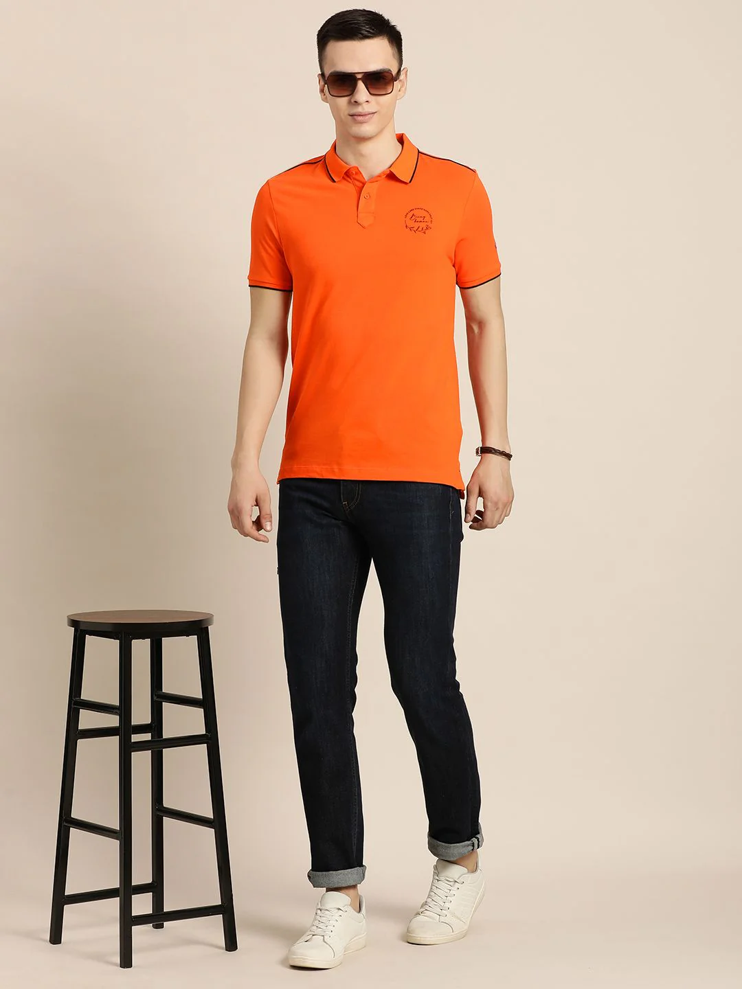 Being Human Men Red Polo Collar Pure Cotton T-shirt - Image 6