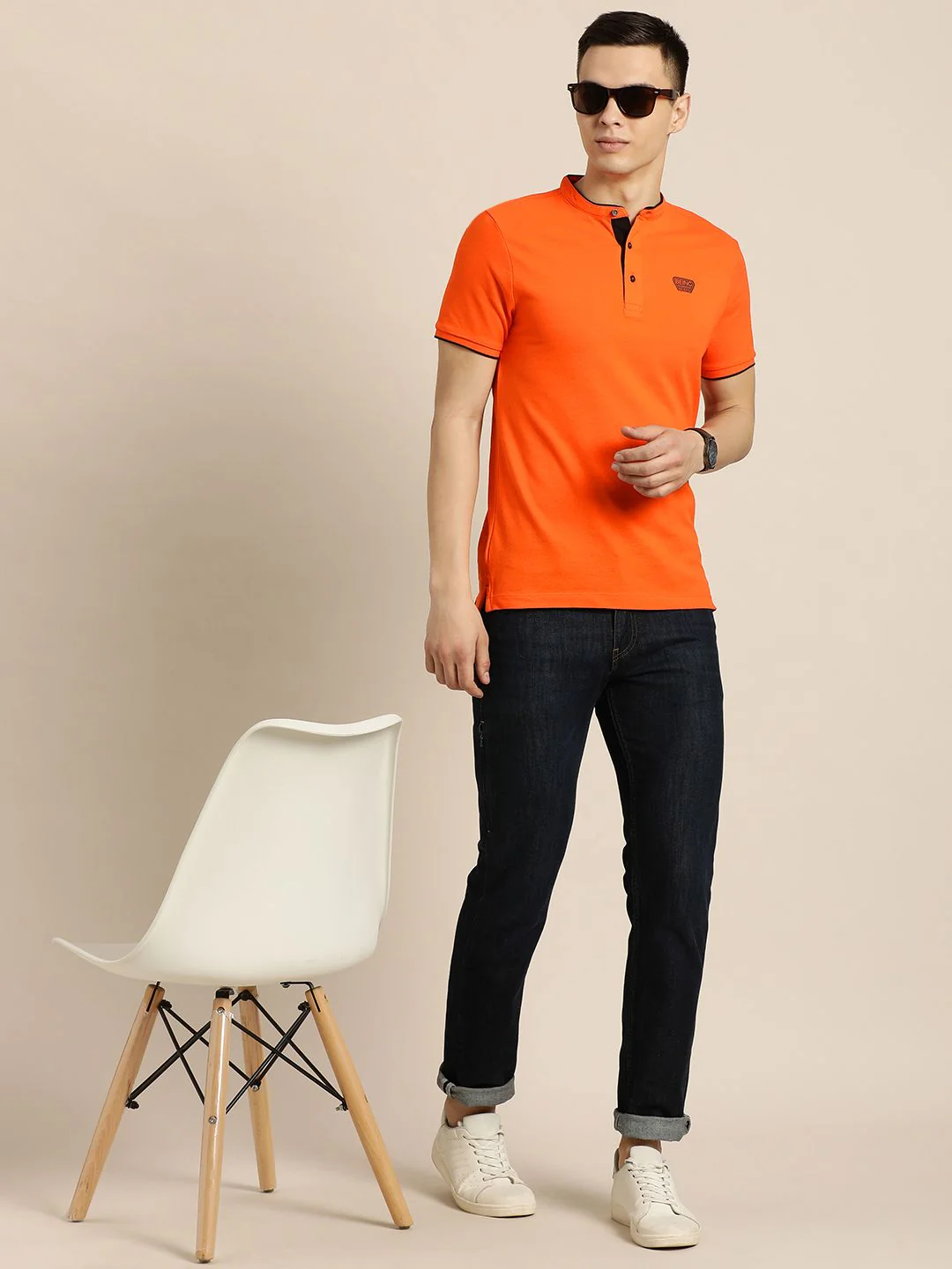Being Human Men Red Polo Collar Pure Cotton T-shirt - Image 6