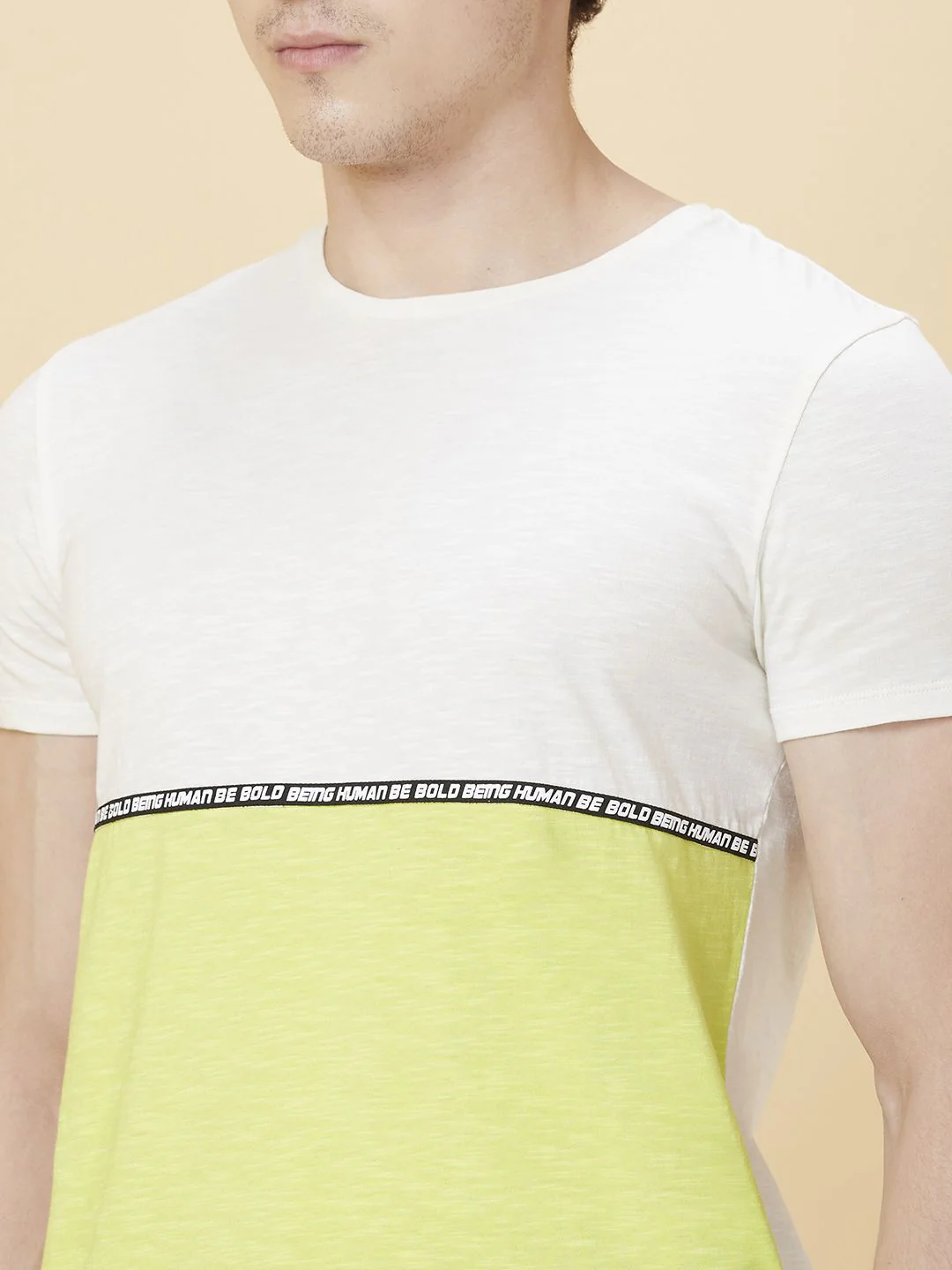 Being Human Men Round Neck Colourblocked T-shirt - Image 2