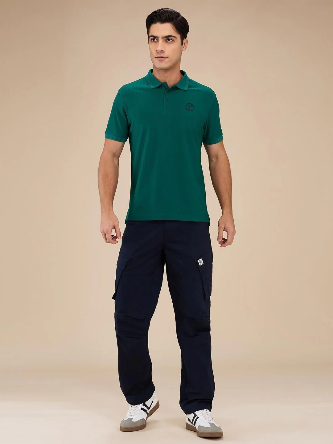 Being Human Men Self Design Polo Collar Cotton T-shirt - Image 4