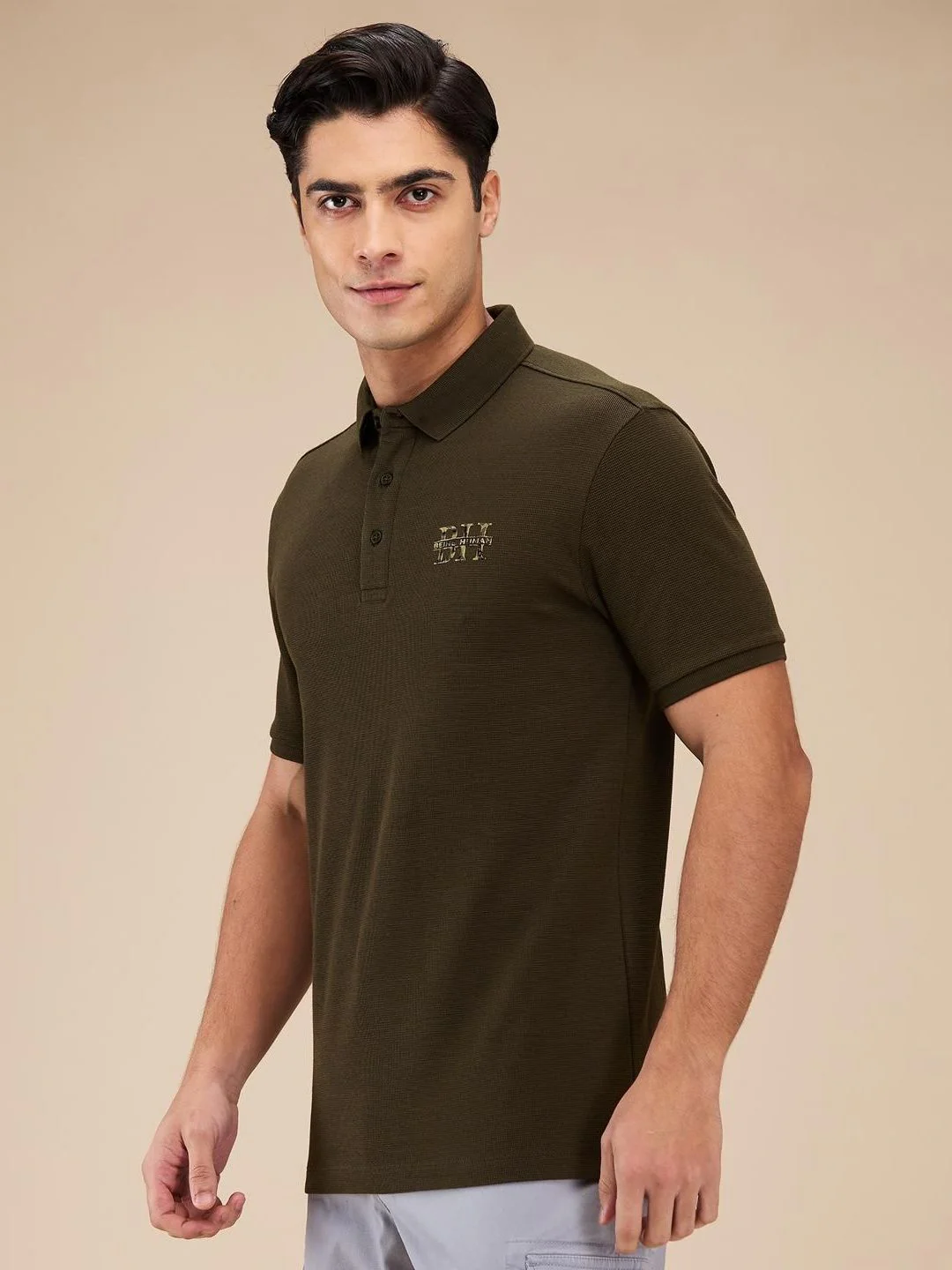 Being Human Men Self Design Polo Collar T-shirt - Image 3