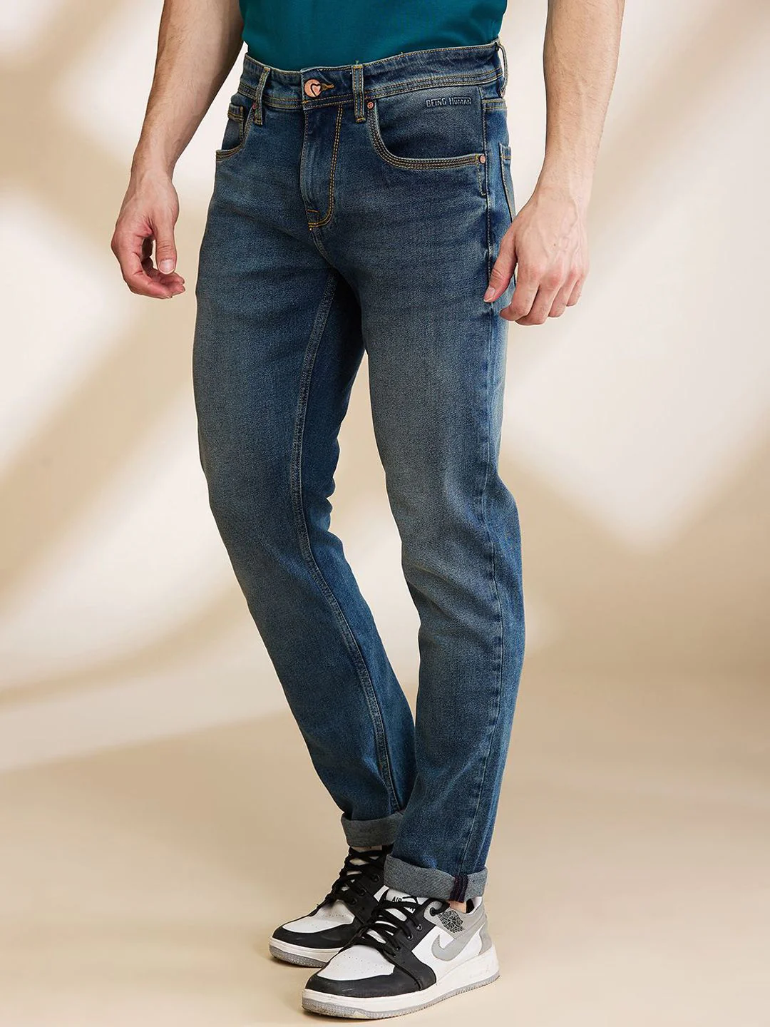 Being Human Men Skinny Fit Light Fade Jeans - Image 2