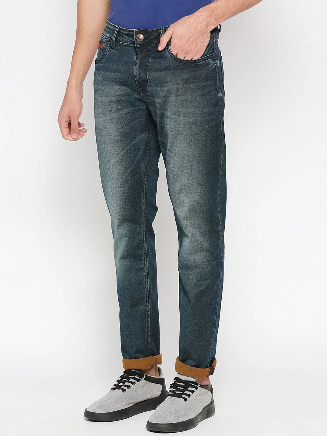 Being Human Men Slim Fit Clean Look Heavy Fade Jeans - Image 3