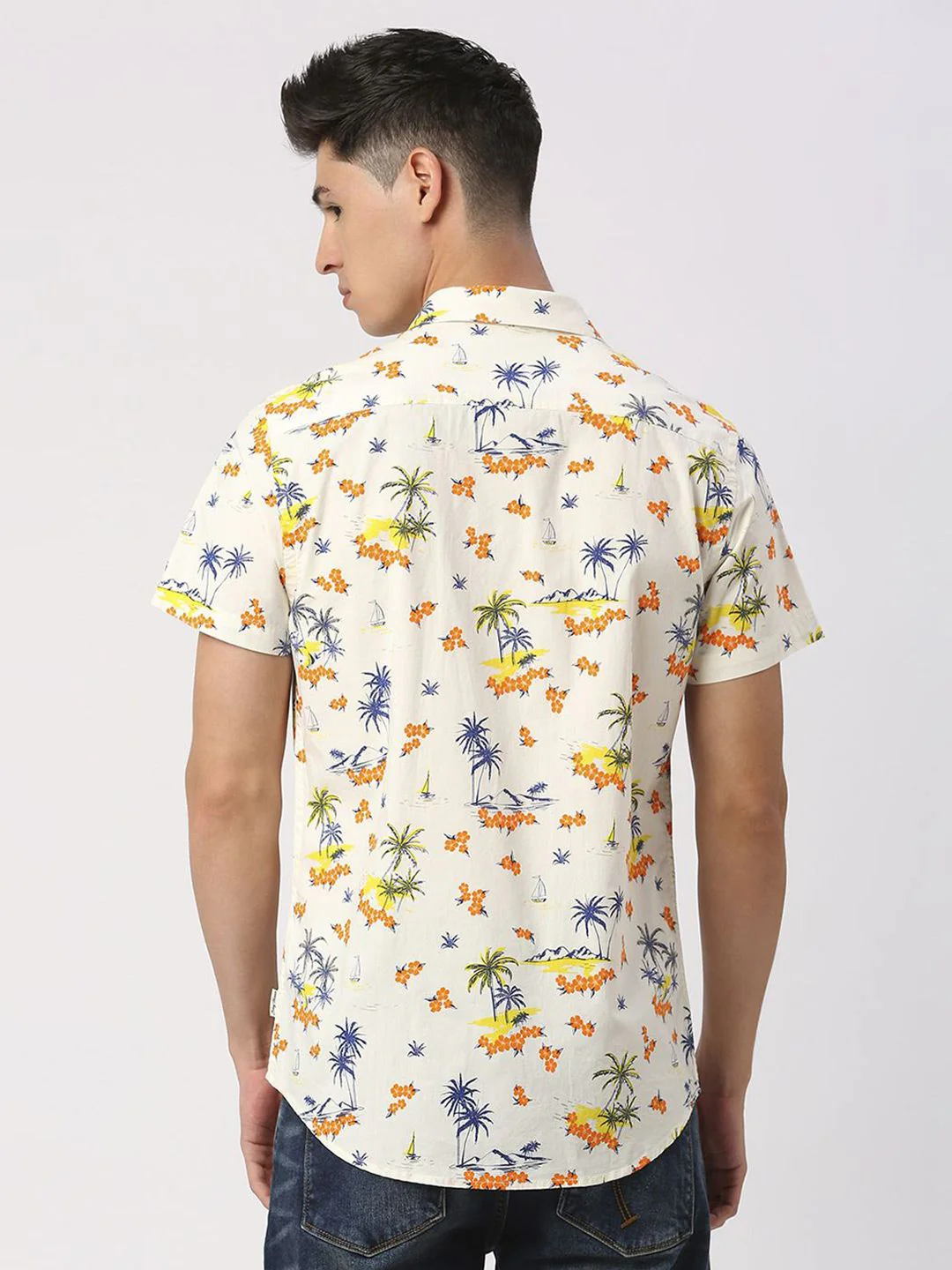 Being Human Men Slim Fit Floral Printed Opaque Casual Shirt - Image 4