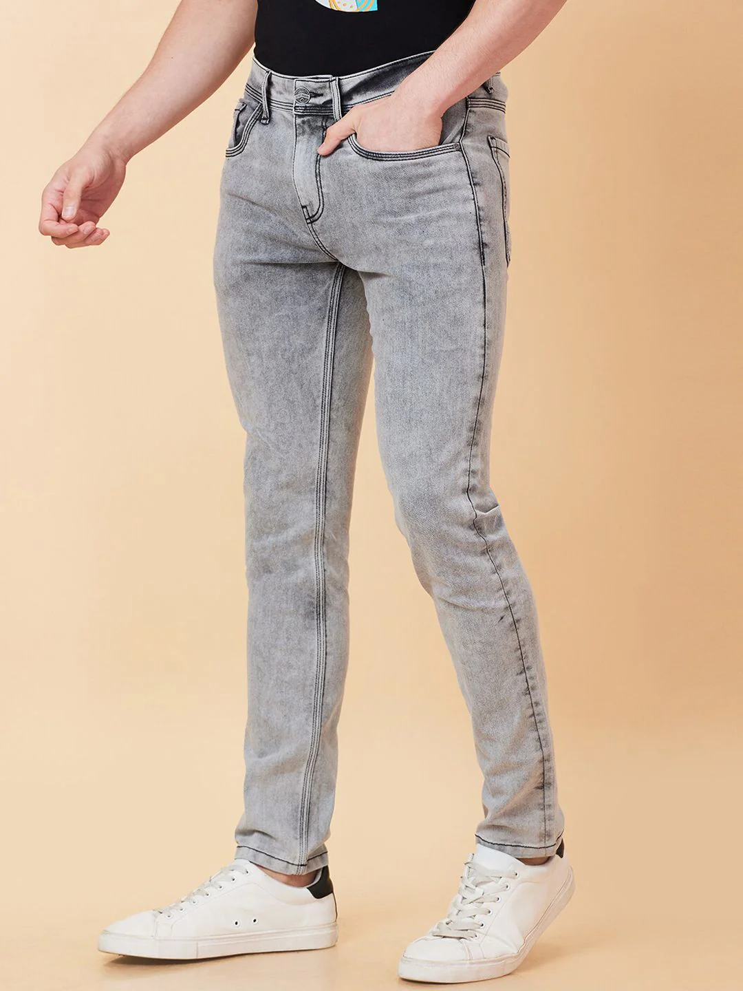 Being Human Men Slim Fit Heavy Fade Clean Look Stretchable Jeans - Image 2
