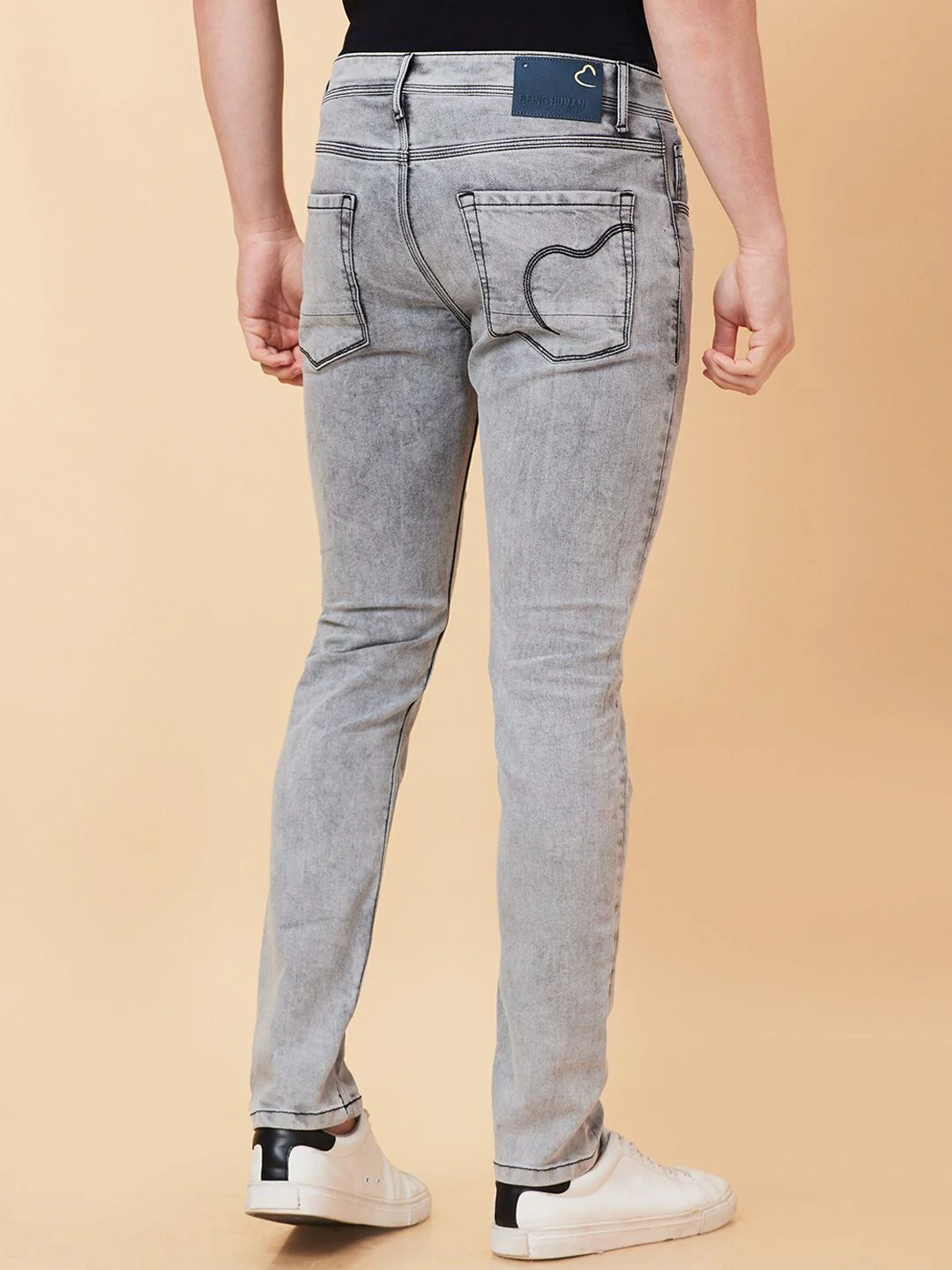 Being Human Men Slim Fit Heavy Fade Clean Look Stretchable Jeans - Image 3