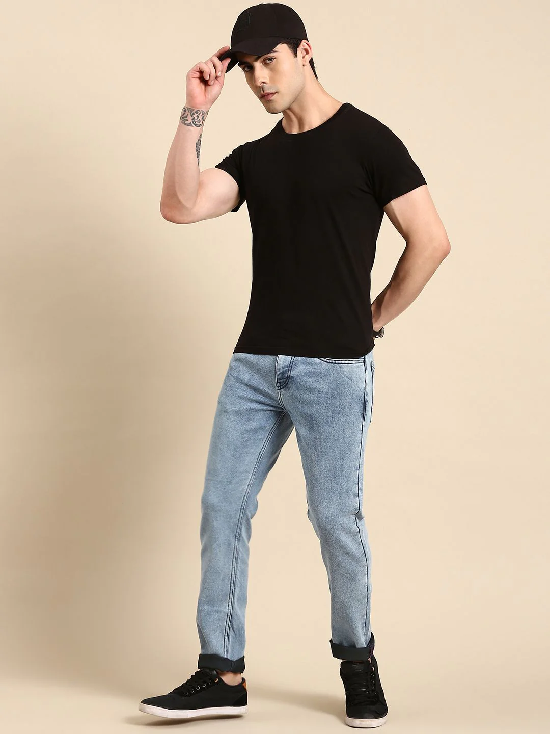 Being Human Men Slim Fit Heavy Fade Stretchable Jeans - Image 5