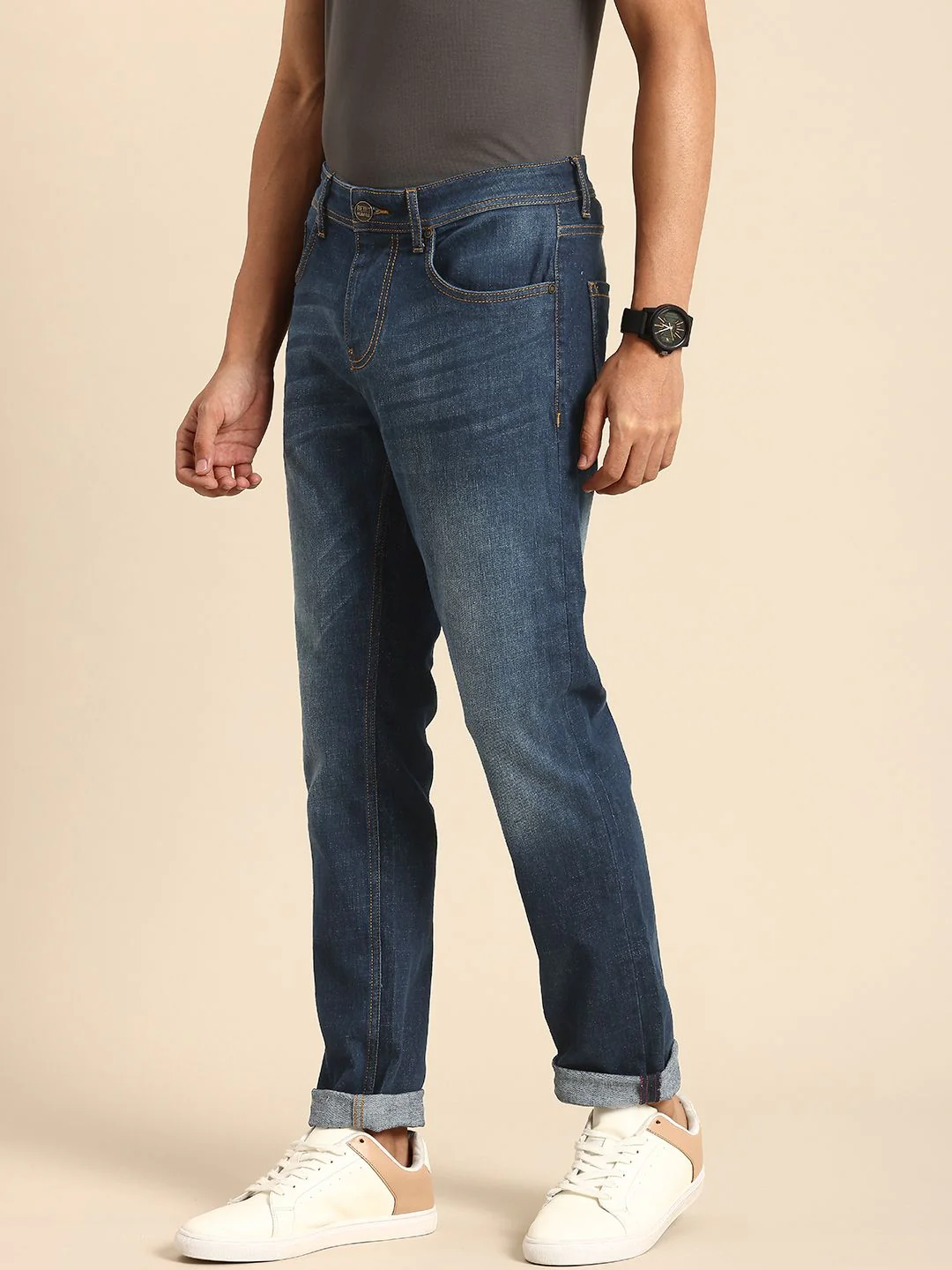 Being Human Men Slim Fit Heavy Fade Stretchable Jeans - Image 2