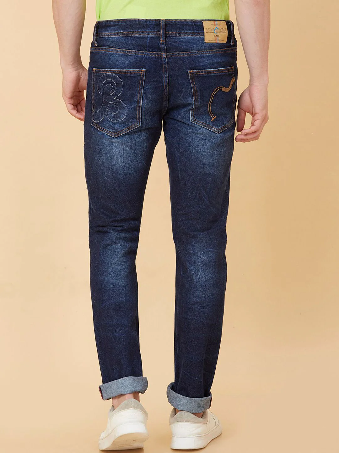 Being Human Men Slim Fit Highly Distressed Heavy Fade Stretchable Jeans - Image 3