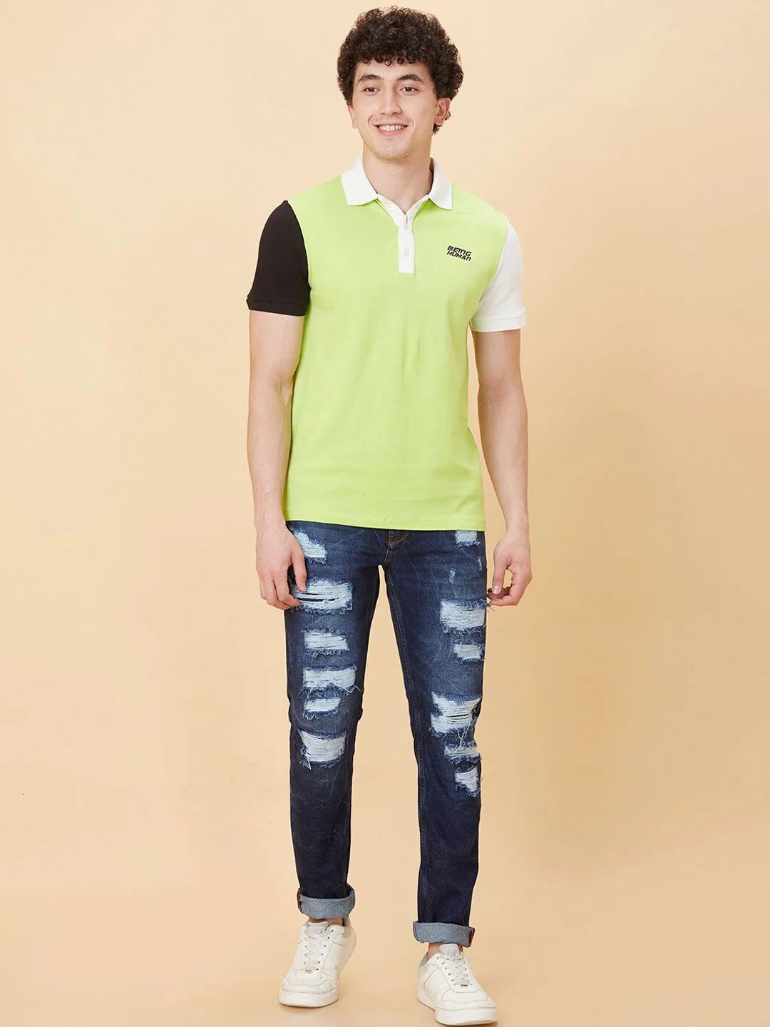 Being Human Men Slim Fit Highly Distressed Heavy Fade Stretchable Jeans - Image 5