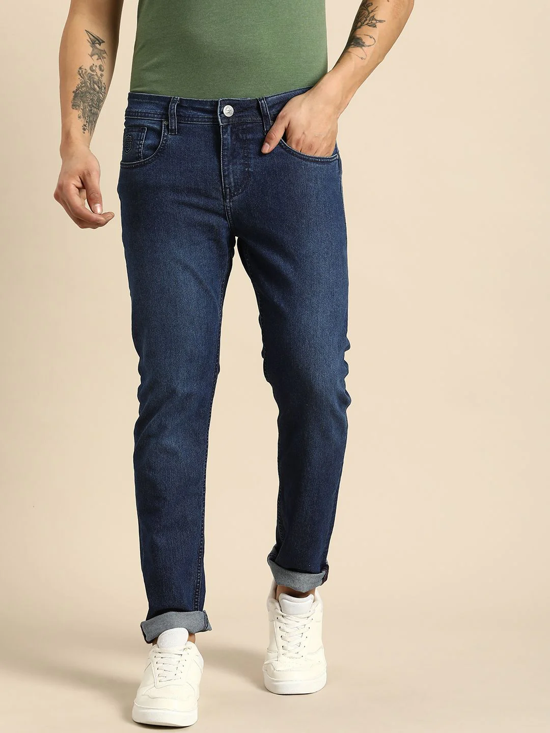 Being Human Men Slim Fit Light Fade Stretchable Jeans