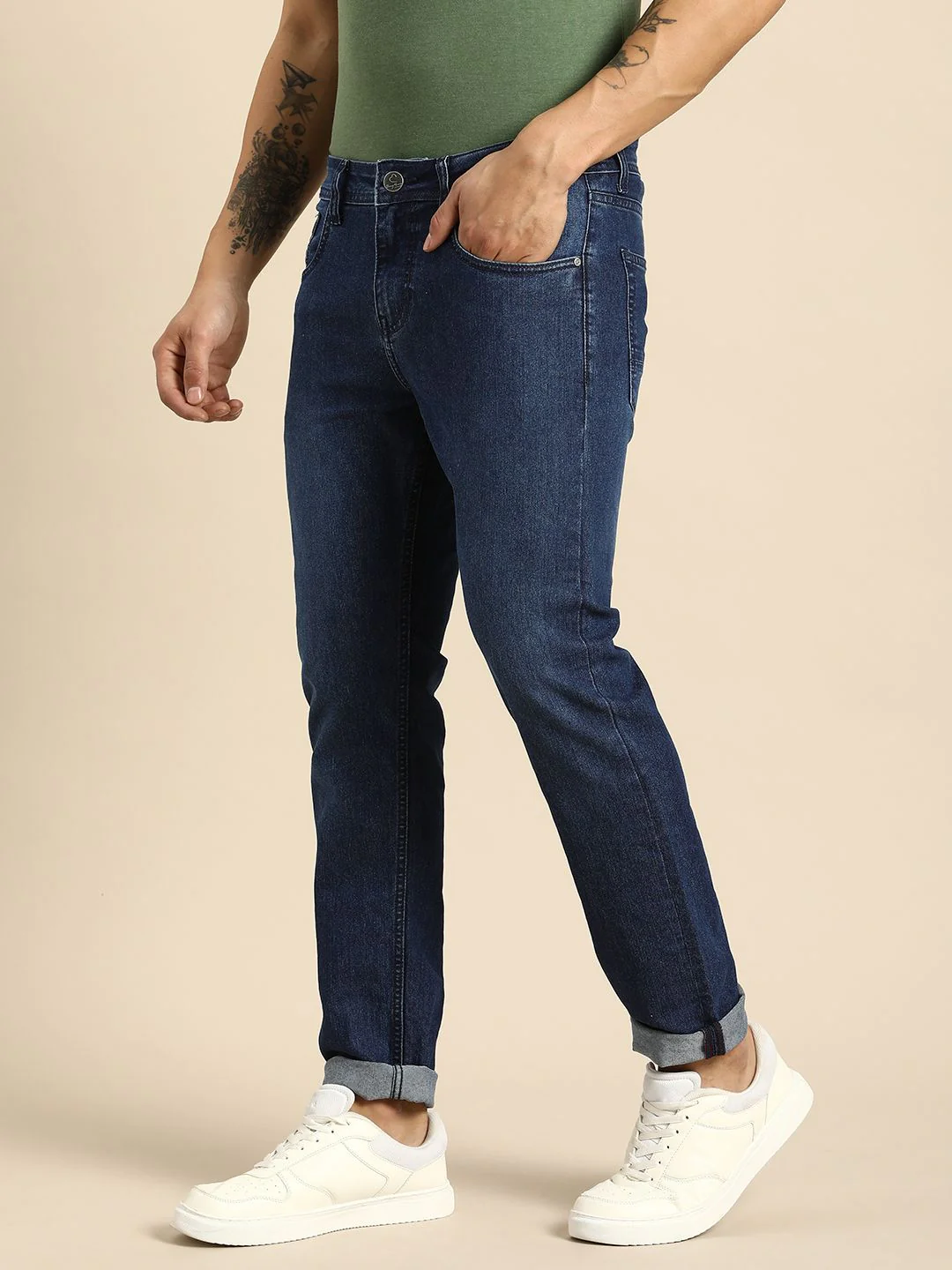 Being Human Men Slim Fit Light Fade Stretchable Jeans - Image 2
