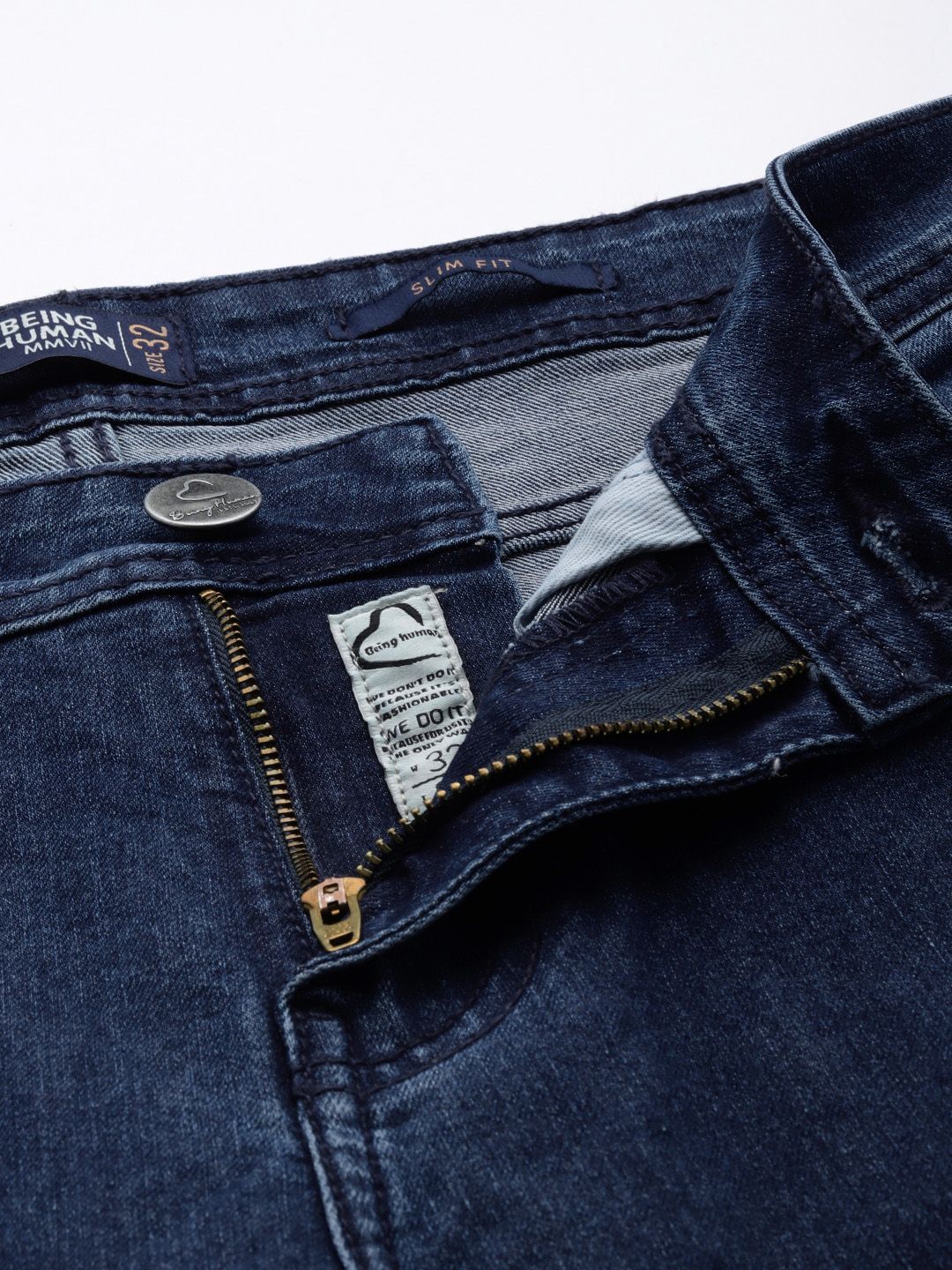 Being Human Men Slim Fit Light Fade Stretchable Jeans - Image 4