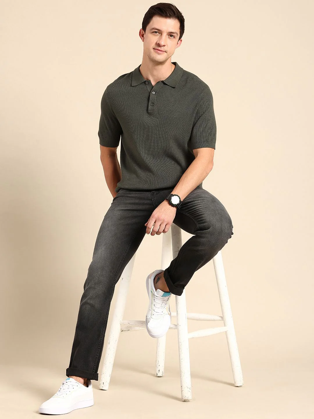 Being Human Men Slim Fit Light Fade Stretchable Jeans - Image 5