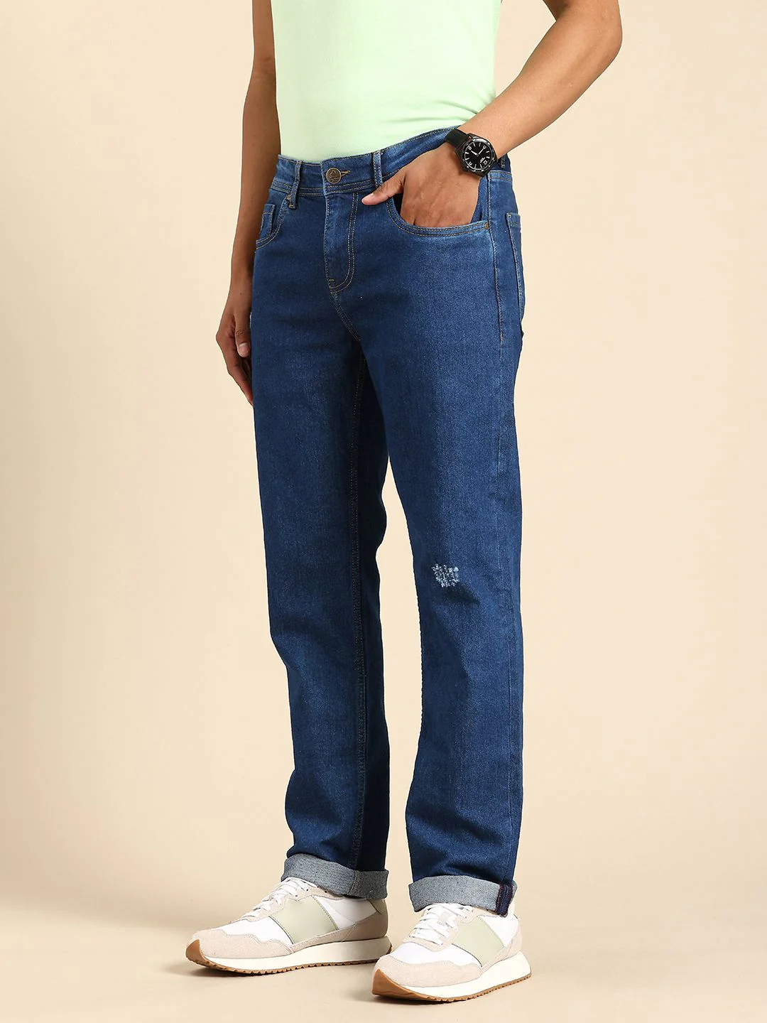 Being Human Men Slim Fit Low Distress Stretchable Jeans - Image 2