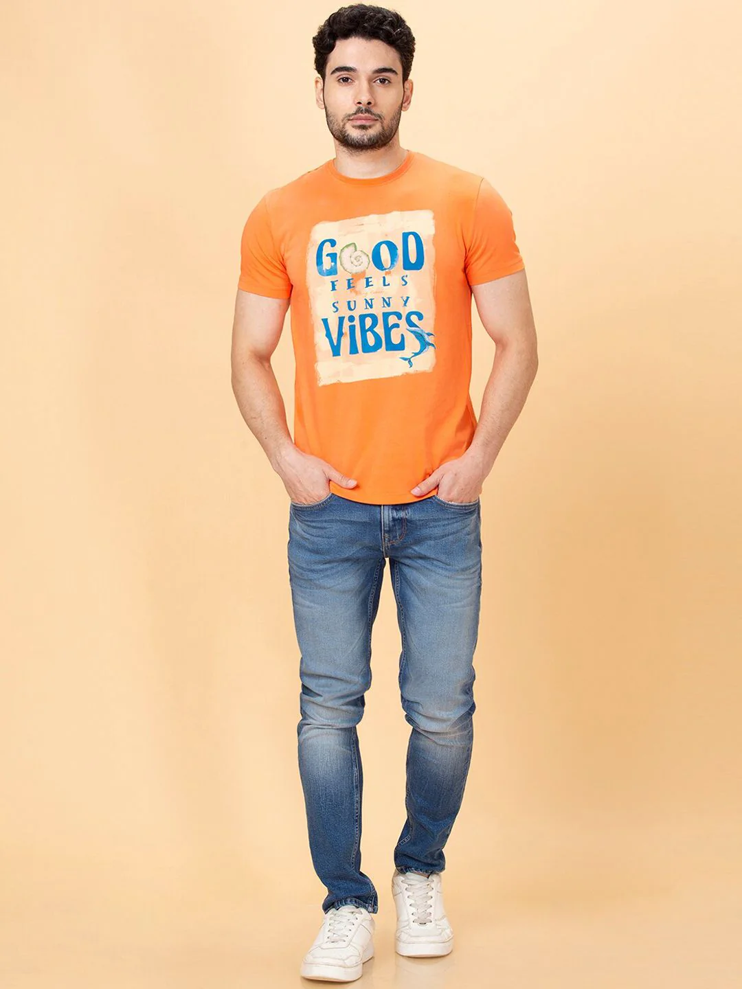 Being Human Men Slim Fit Mid Rise Clean Look Heavy Fade Jeans - Image 5