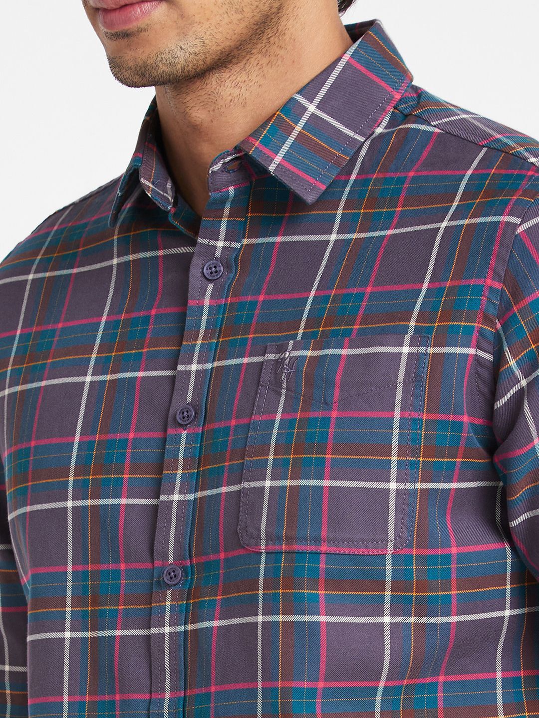 Being Human Men Slim Fit Tartan Checks Opaque Checked Casual Shirt - Image 2