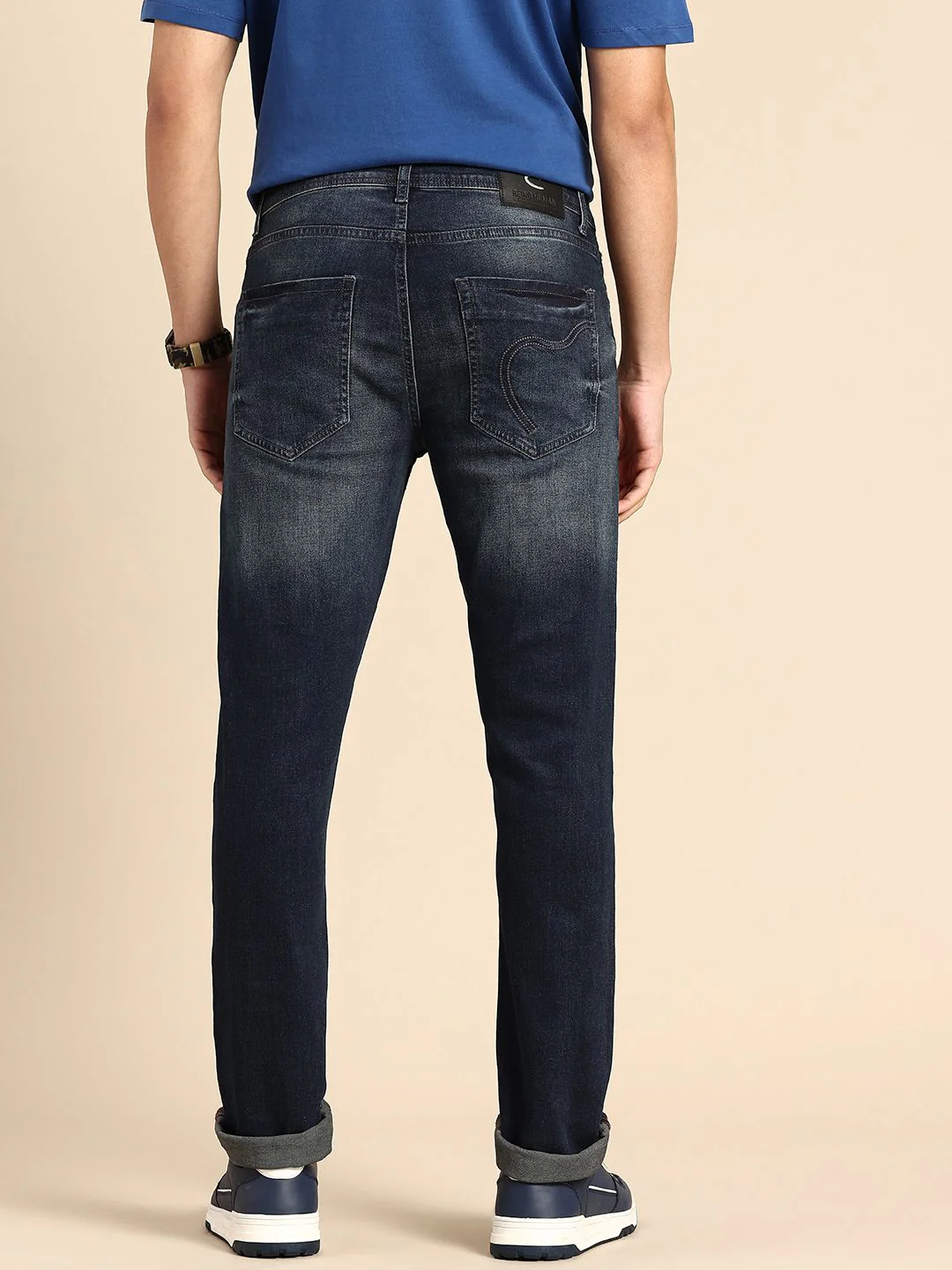 Being Human Men Slim Straight Fit Heavy Fade Stretchable Jeans - Image 3