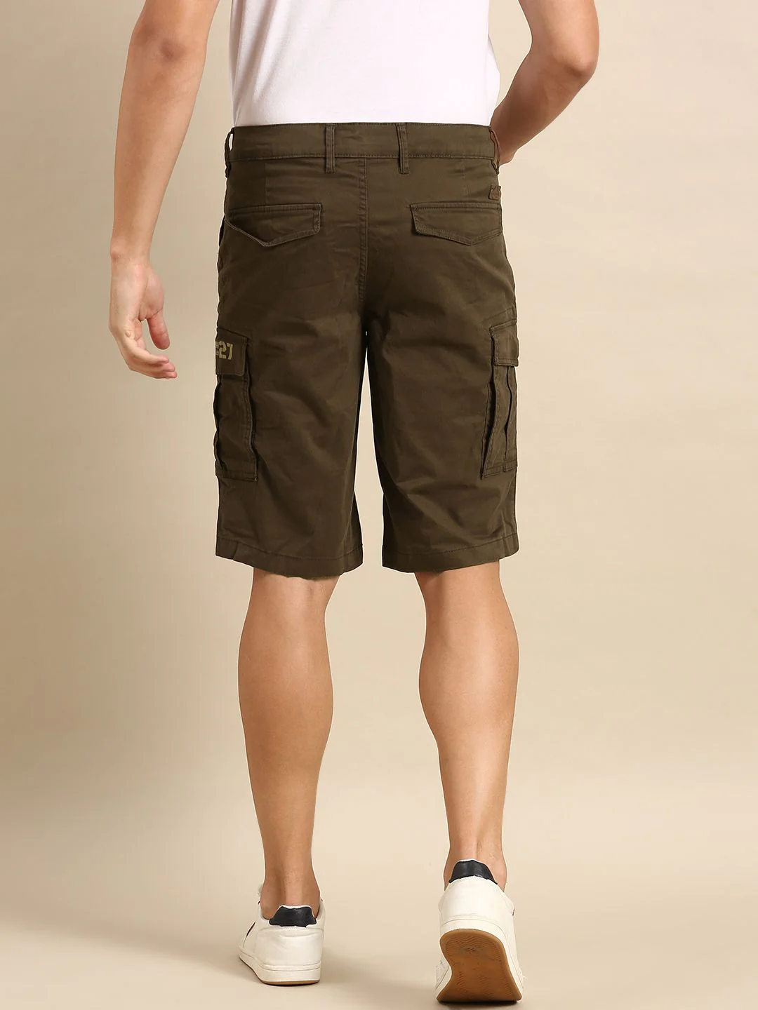 Being Human Men Solid Mid Rise Cargo Shorts - Image 3
