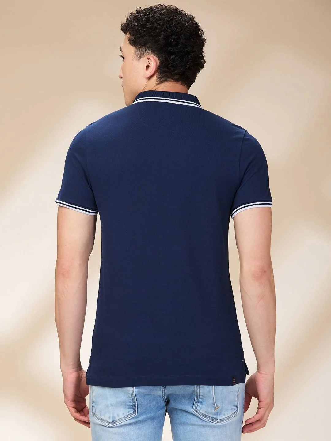 Being Human Men Solid Polo Collar Cotton Slim Fit T-shirt - Image 5
