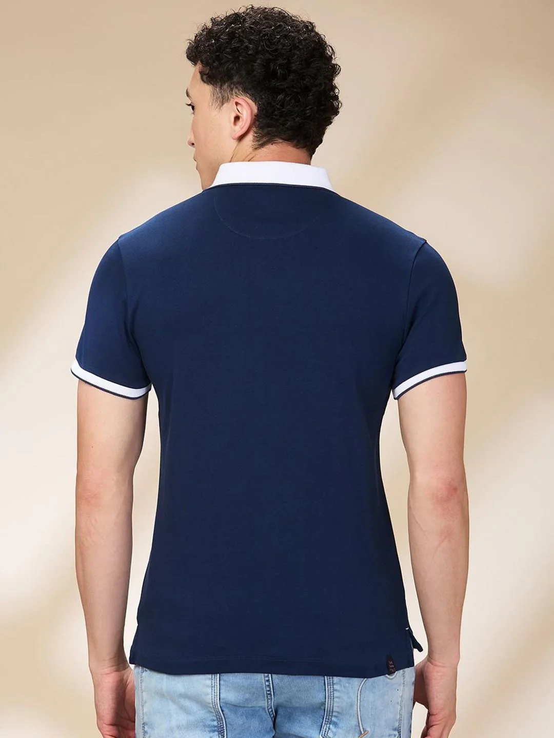 Being Human Men Solid Polo Collar Cotton Slim Fit T-shirt - Image 5
