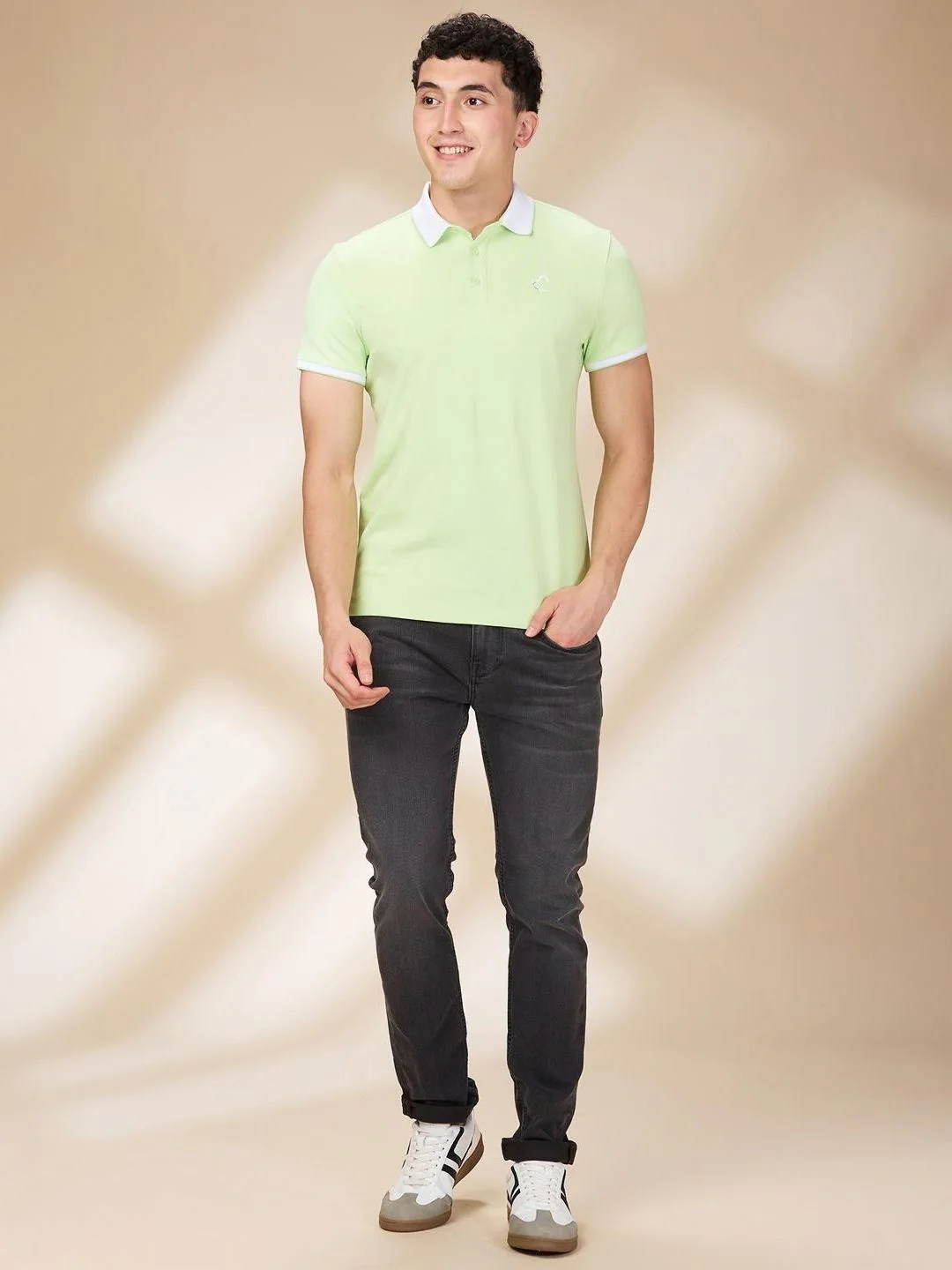 Being Human Men Solid Polo Collar Cotton Slim Fit T-shirt - Image 4