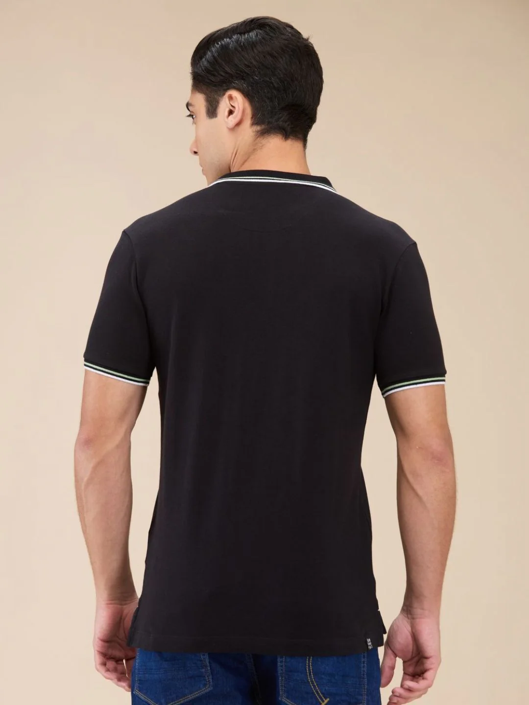 Being Human Men Solid Polo Collar Cotton T-Shirt - Image 5