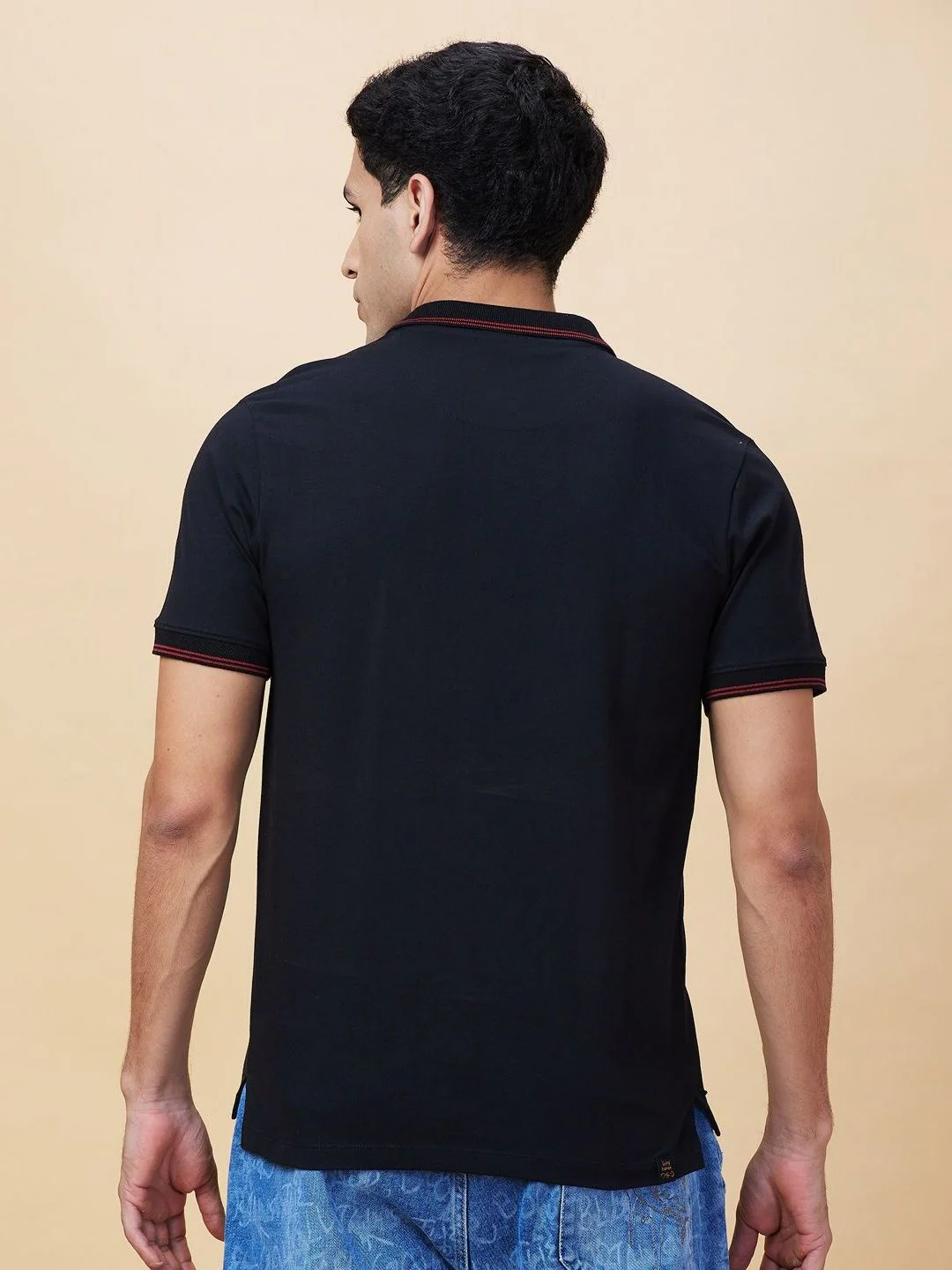 Being Human Men Solid Polo Collar Cotton T-shirt - Image 5
