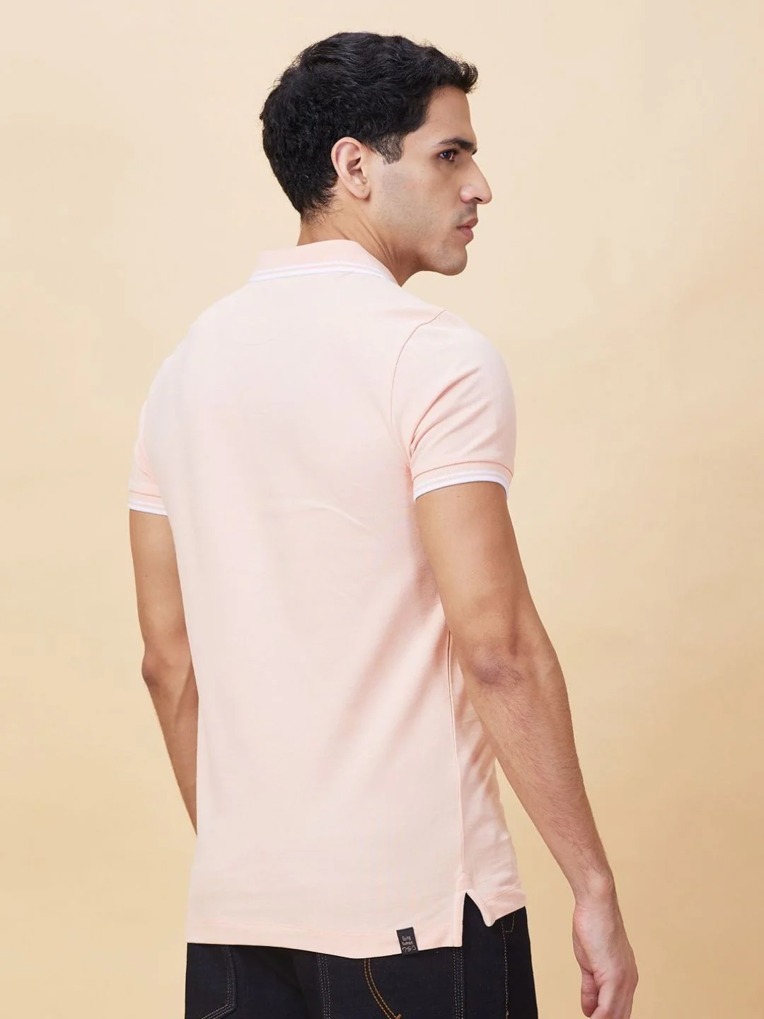 Being Human Men Solid Polo Collar Cotton T-shirt - Image 5