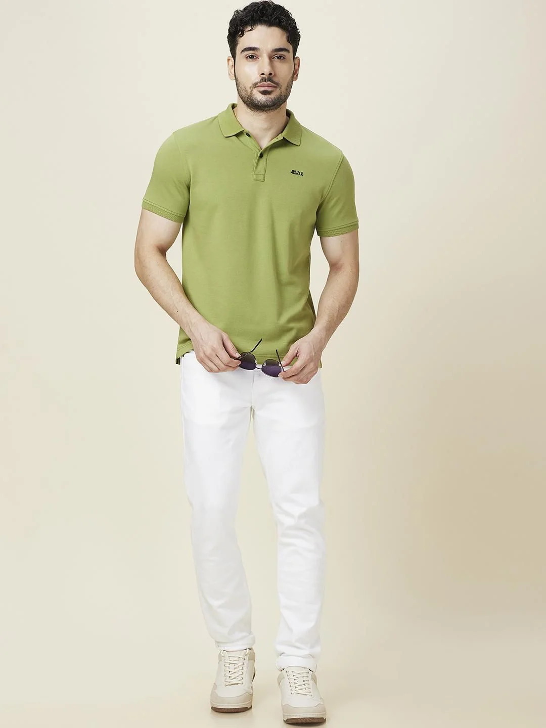 Being Human Men Solid Polo Collar Slim Fit T-shirt - Image 6
