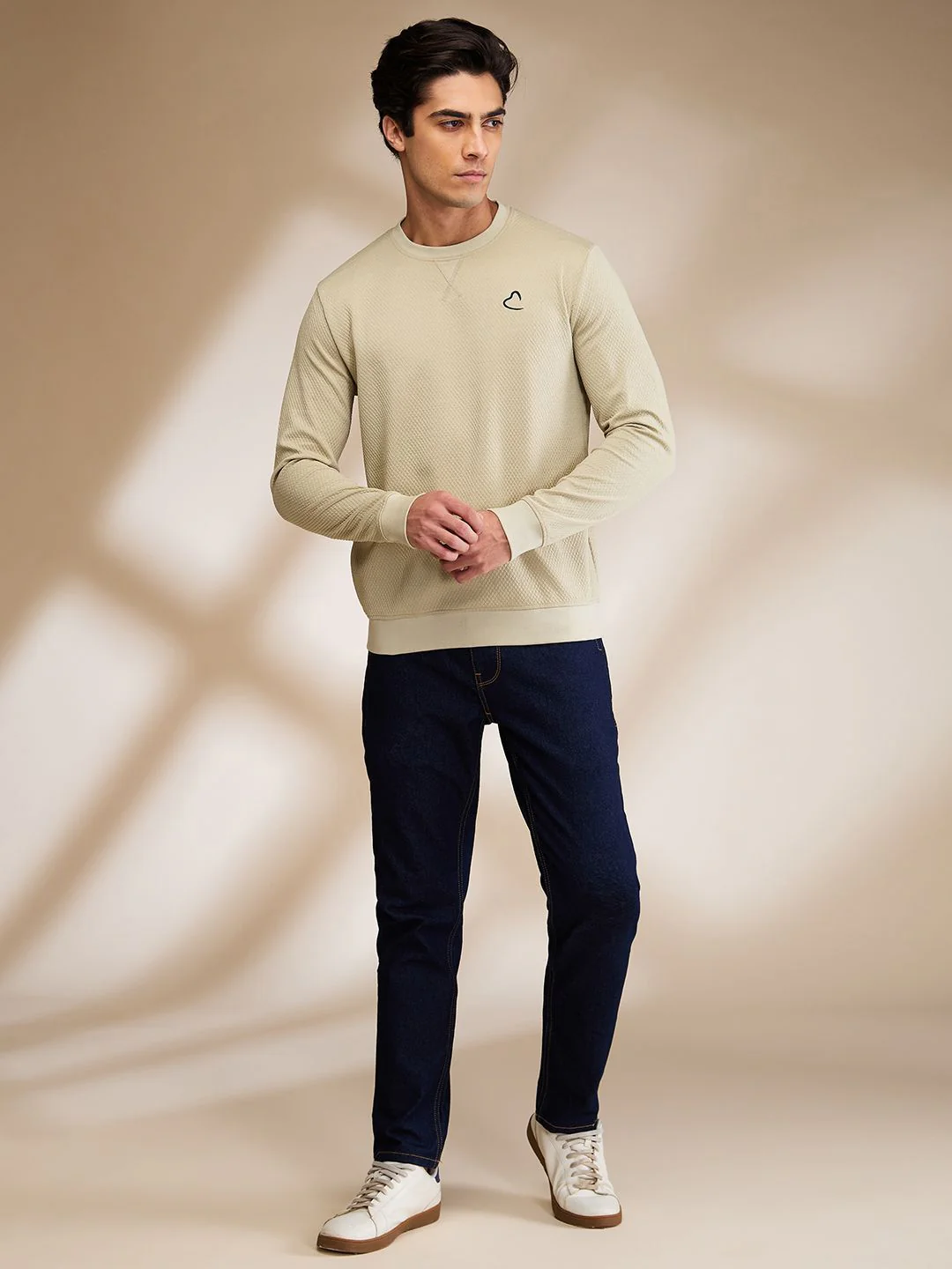 Being Human Men Solid Round Neck Cotton Pullover Sweatshirt - Image 4