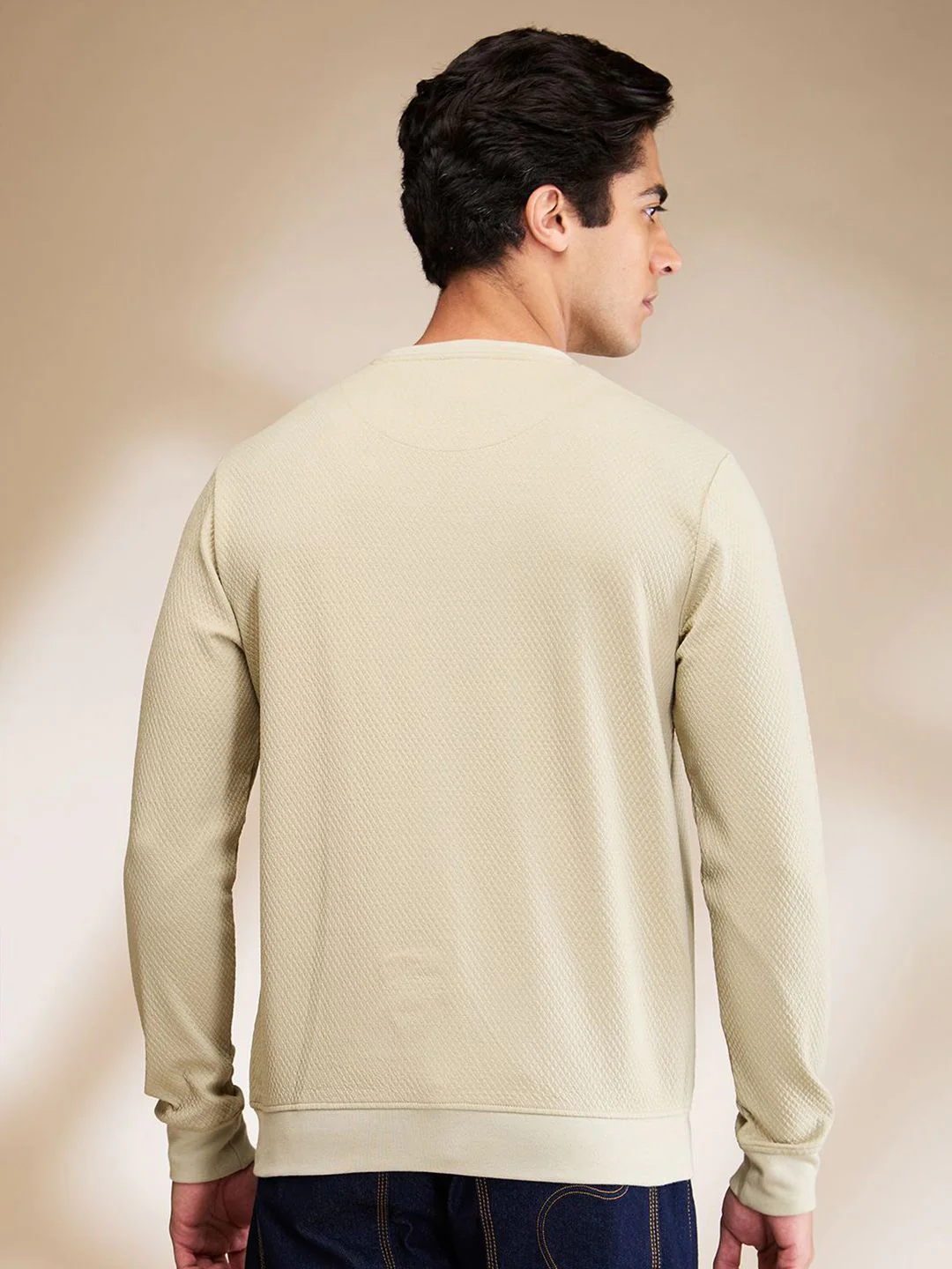 Being Human Men Solid Round Neck Cotton Pullover Sweatshirt - Image 5