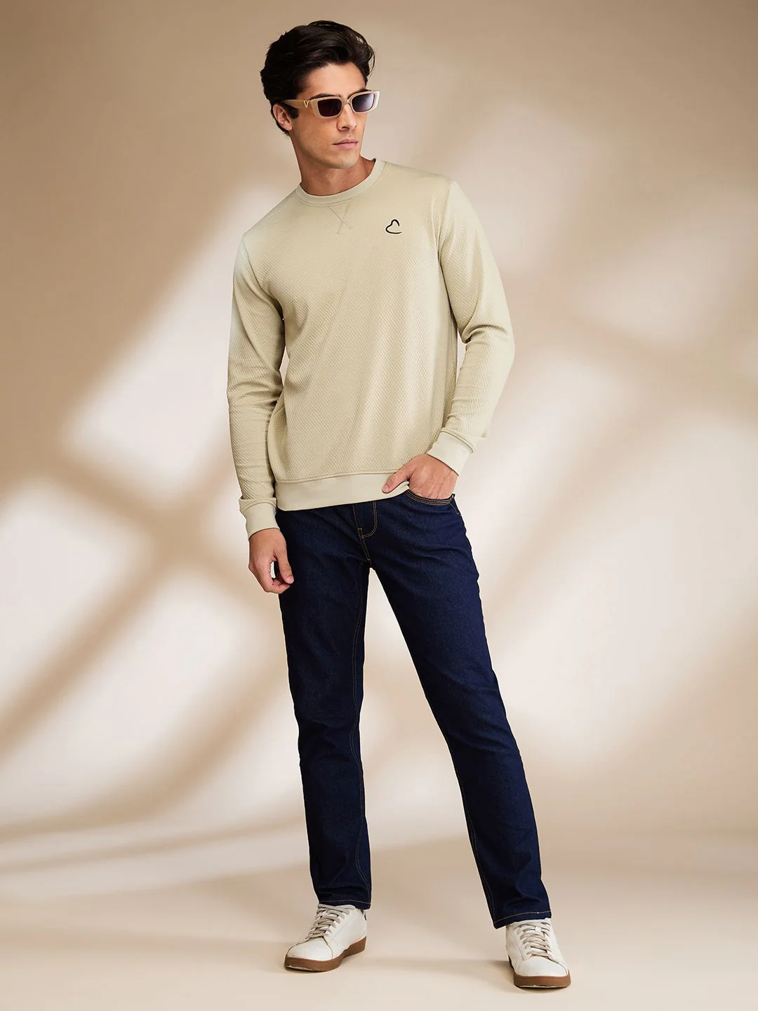 Being Human Men Solid Round Neck Cotton Pullover Sweatshirt - Image 6