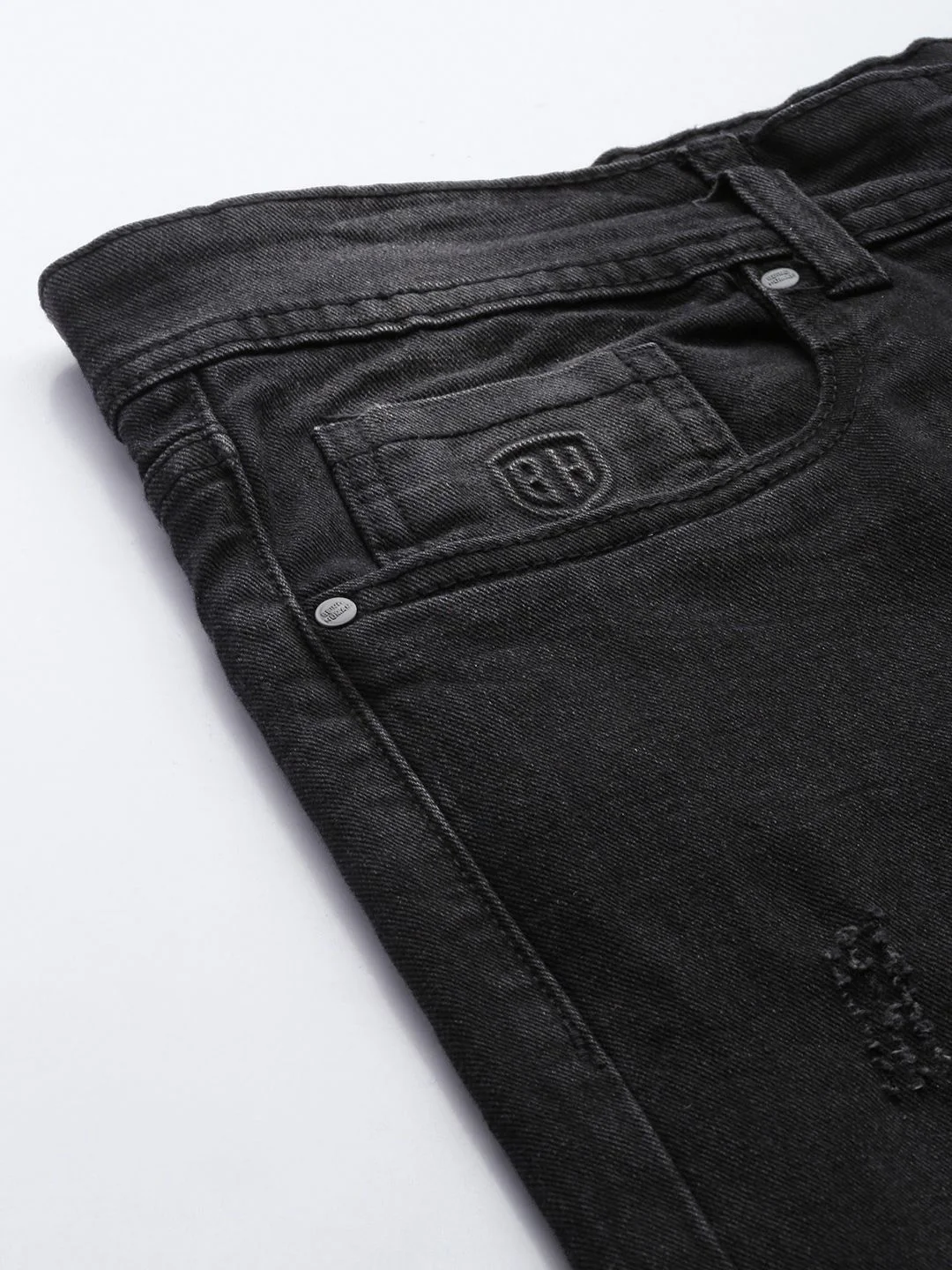 Being Human Men Straight Fit Low Distress Light Fade Stretchable Jeans - Image 6