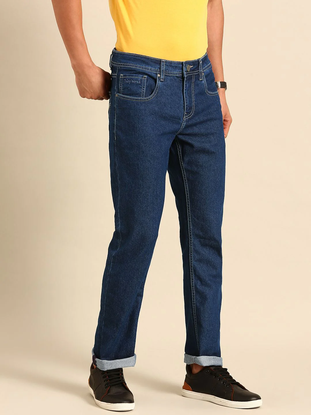 Being Human Men Straight Fit Stretchable Jeans - Image 2